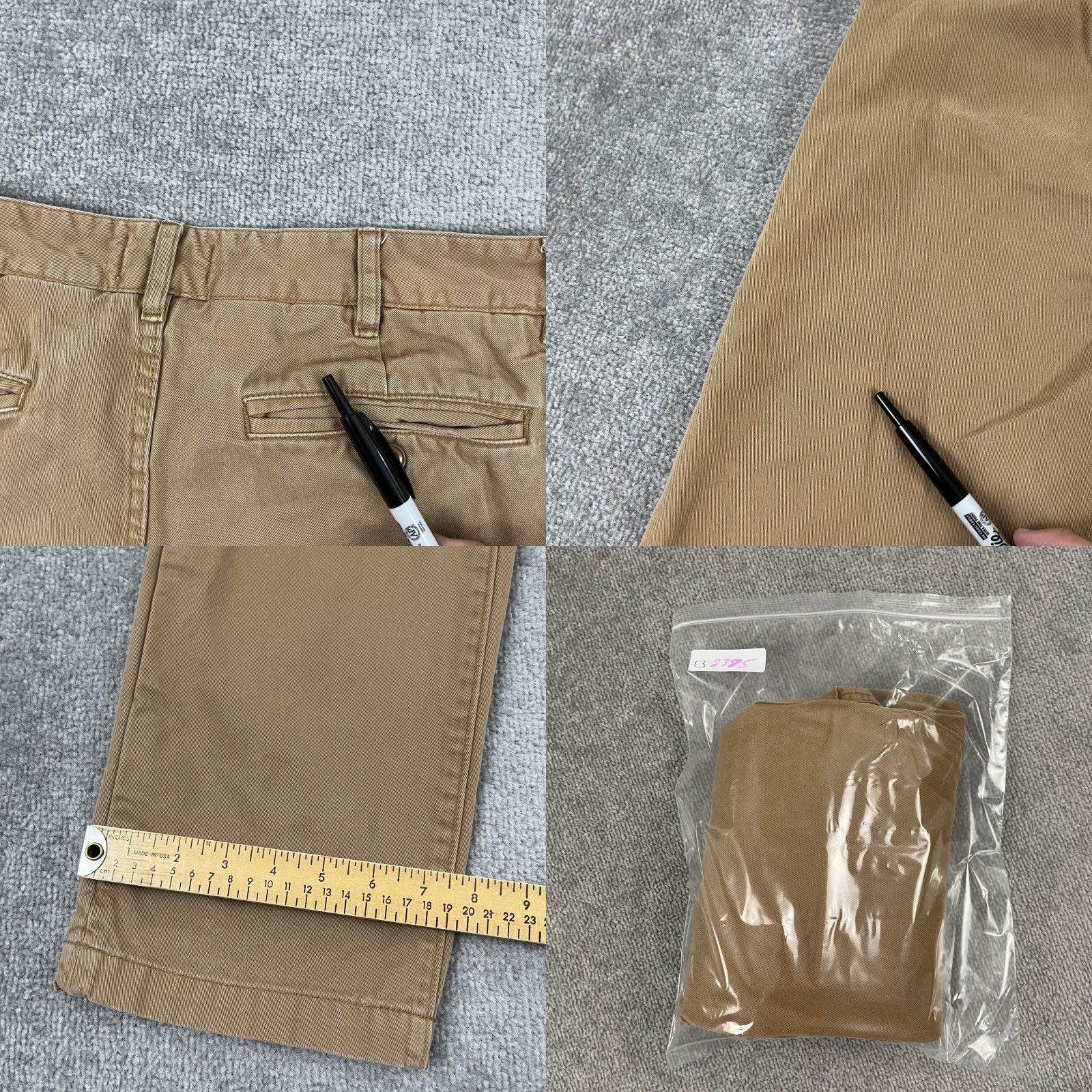 Taylor Stitch Taylor Stitch Chino Pants Mens Size 33 x 34 Brown Slim 5-Pocket Cotton Office Travel Casual Size US 33 - 8 Thumbnail