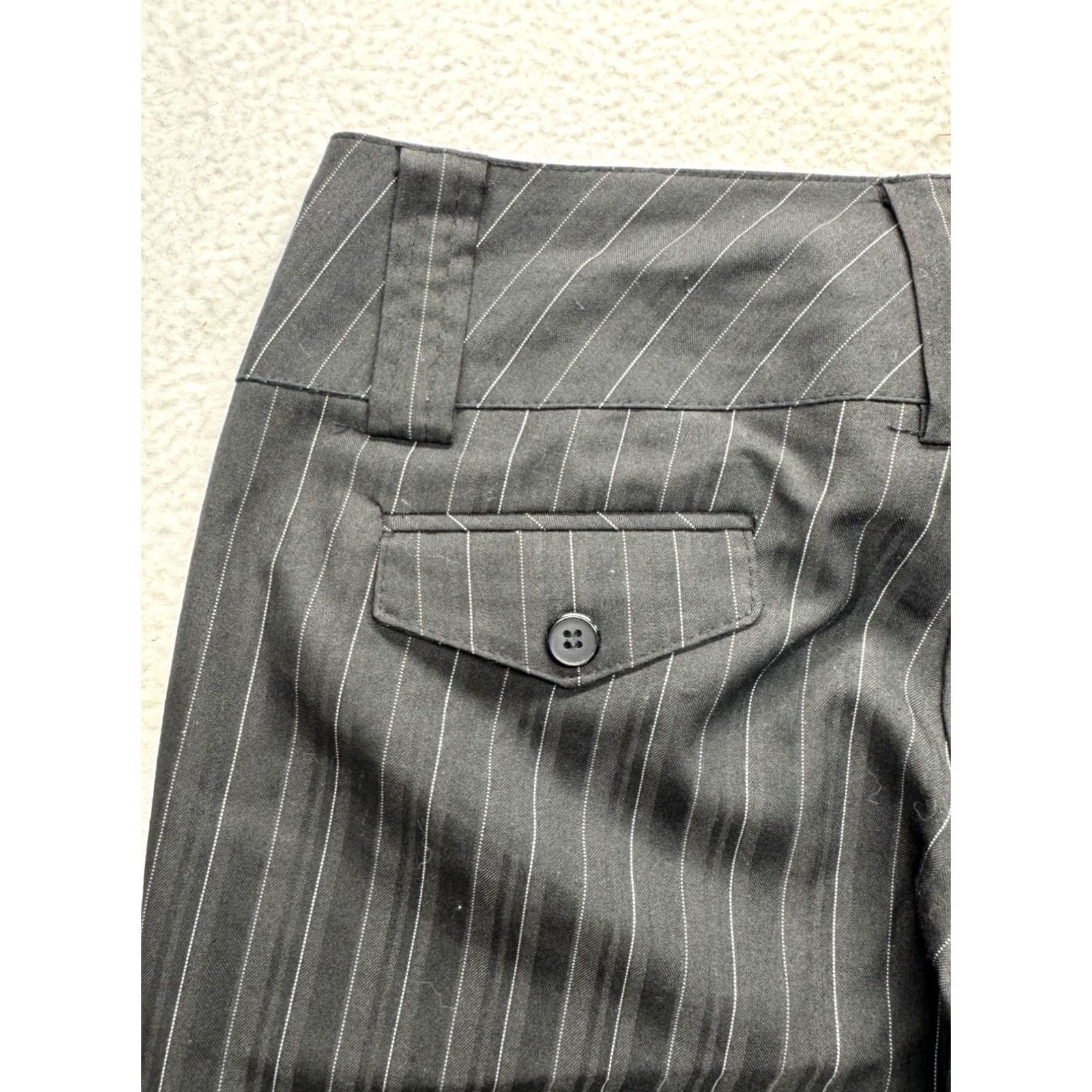Vintage Joe Benbasset Dress Pants Pinstripe Gray With Zipper Pockets Women M Pants Size 32" / US 10 / IT 46 - 5 Thumbnail