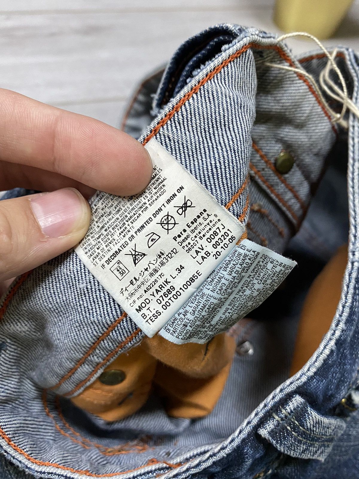 Diesel VINTAGE flare Y2K DIESEL YARIK LOGO DISTRESSED JEANS 34 Size US 34 / EU 50 - 5 Thumbnail