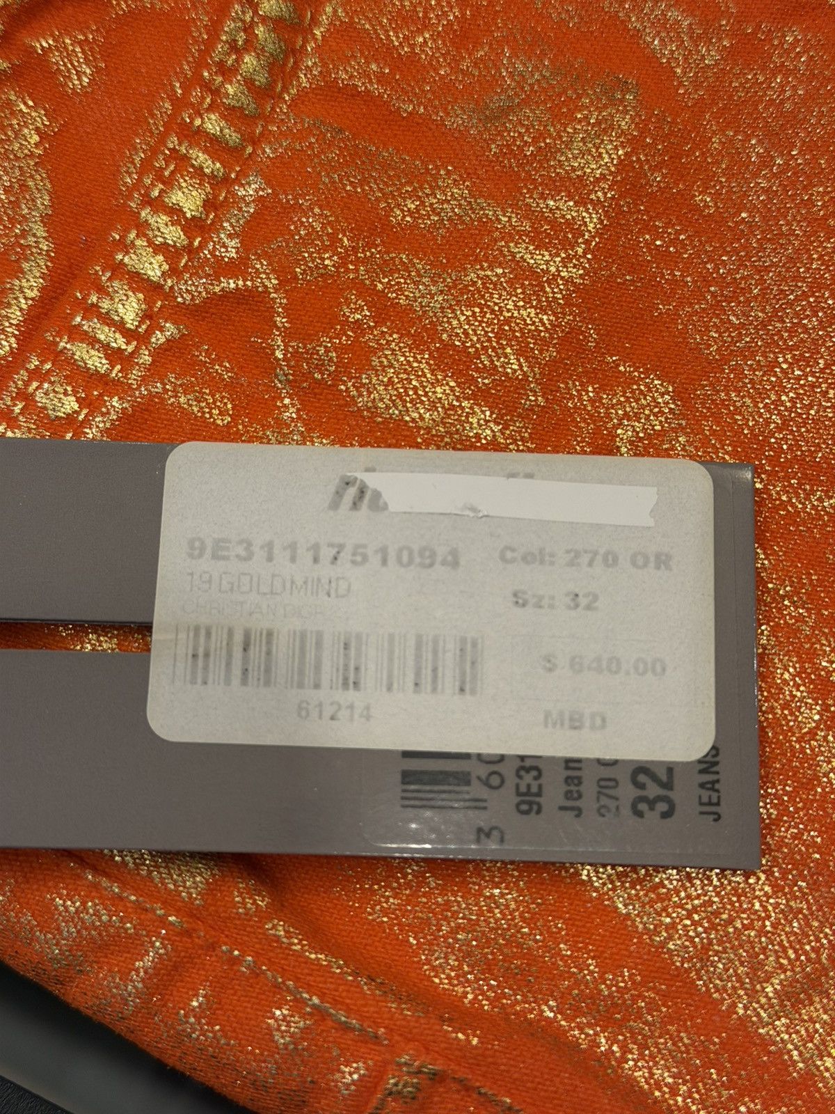 Dior Dior ‘Planisphere’ Denim Jeans - Orange Size US 32 / EU 48 - 3 Thumbnail