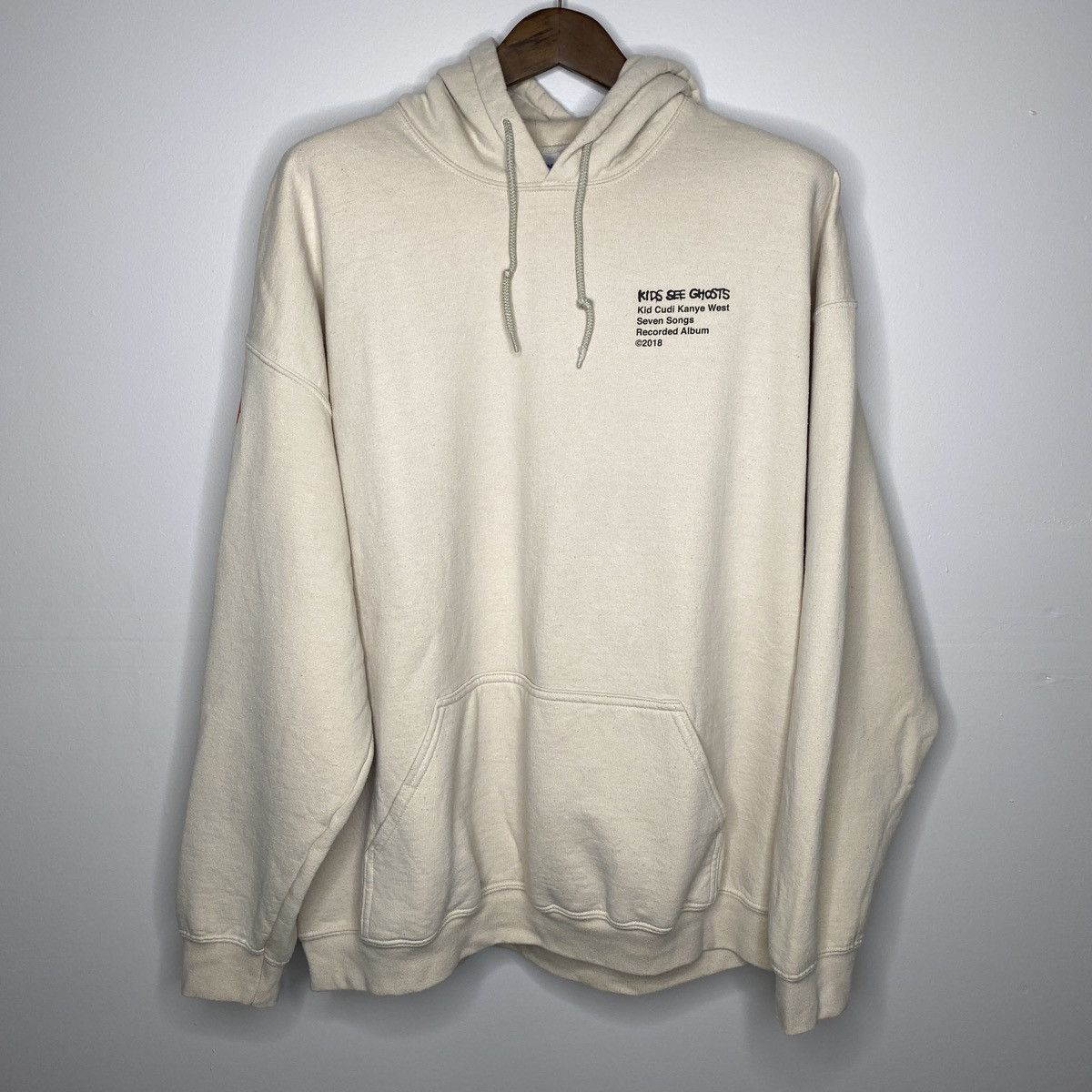 image of Ss18 Kanye West x Kid Cudi Kids See Ghost Hoodie V1 in Cream (Size 2XL)