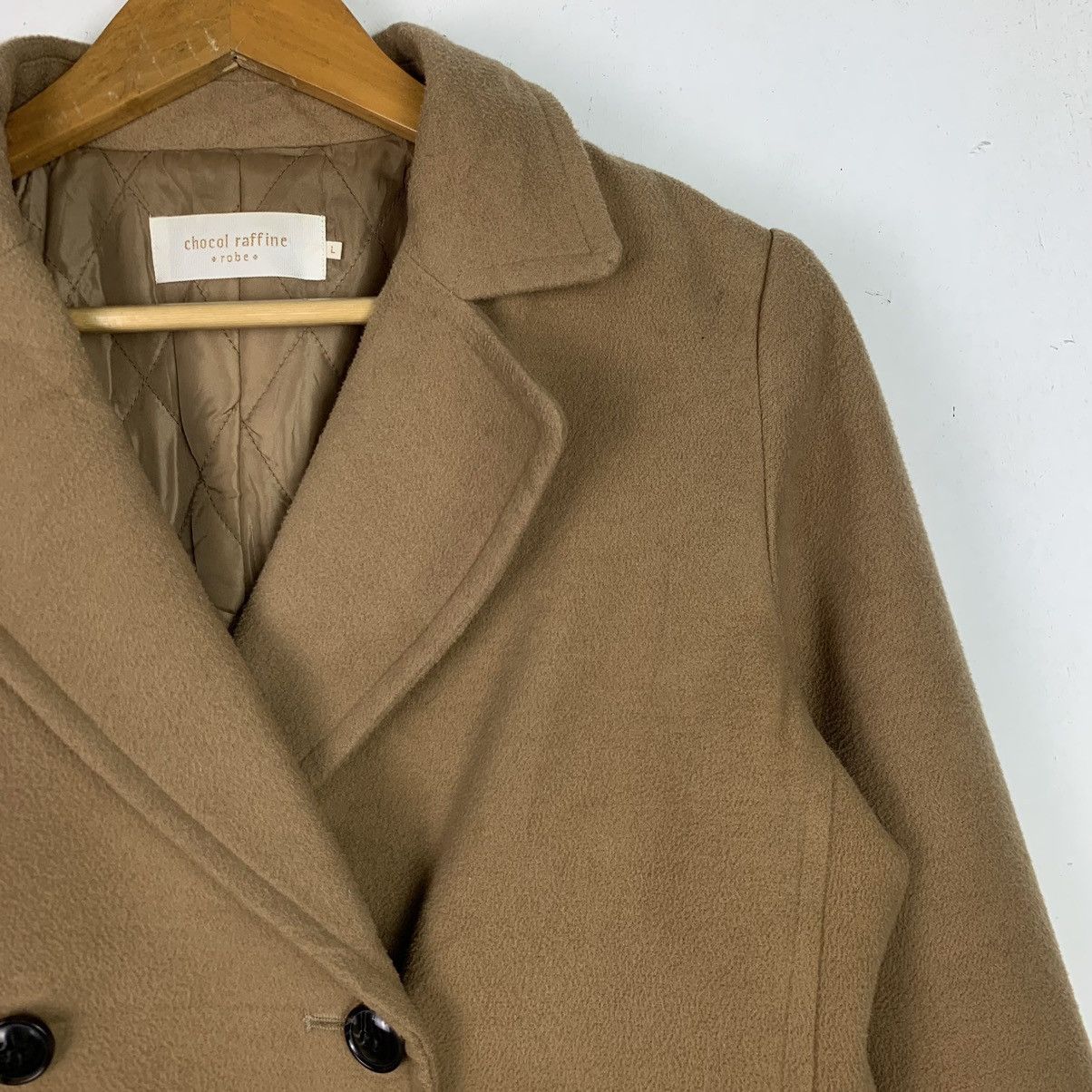 Japanese Brand × Vintage Vintage Chocol Raffine Breasted Wool Coat Size US L / EU 52-54 / 3 - 5 Thumbnail