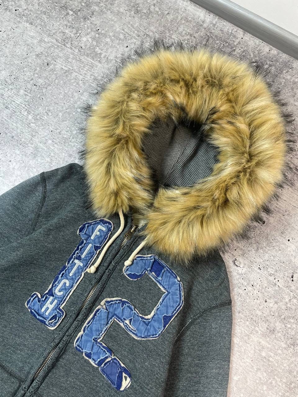 Abercrombie & Fitch Vintage 00s Abercrombie Fitch Faux Fur Zip Up Hoodie Y2K Size US XL / EU 56 / 4 - 5 Thumbnail