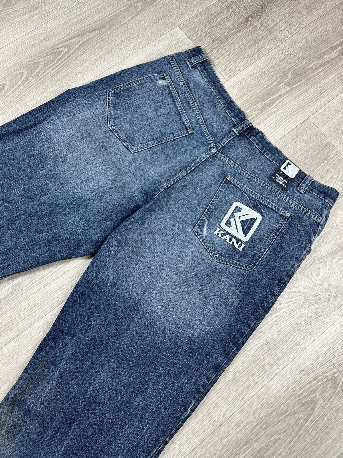 Karl Kani Vintage KARL KANI Distressed Baggy Denim Pants Big Logo Size US 40 / EU 56 - 3 Thumbnail