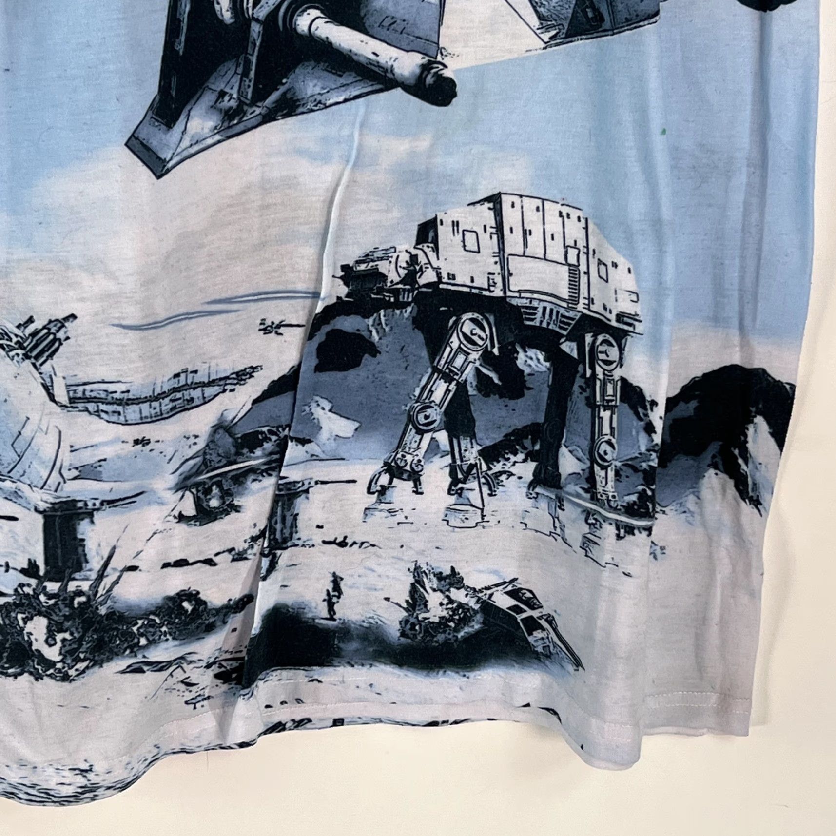 Star Wars Star Wars Mens Blue Short Sleeves Crew Neck Battle Scene Graphic T Shirt Size M Size US M / EU 48-50 / 2 - 4 Thumbnail