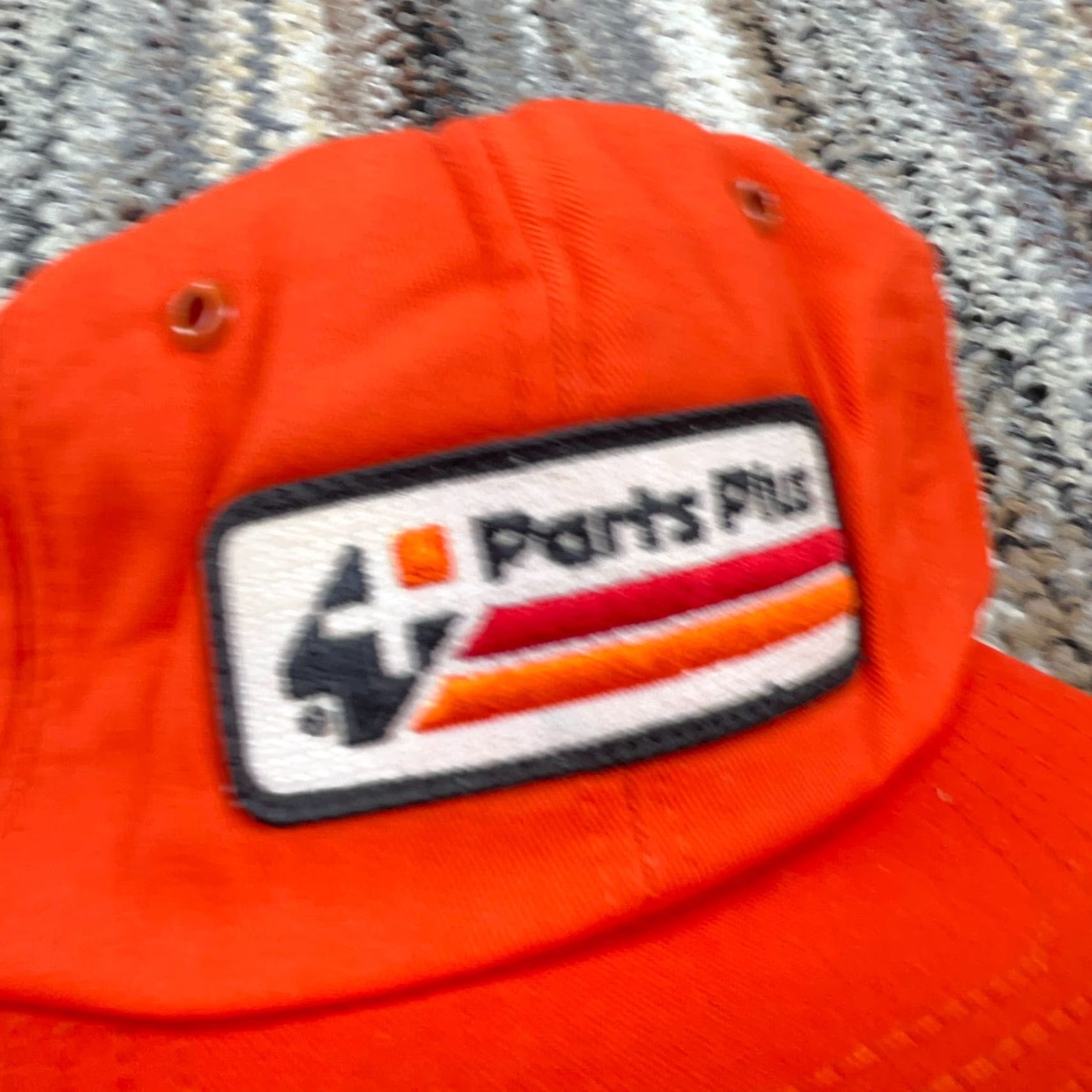 Vintage VINTAGE Trucker Hat Cap Snapback Orange Patch Racing 80s USA Blaze L Men Adjustable Twill Size 44L - 2 Thumbnail