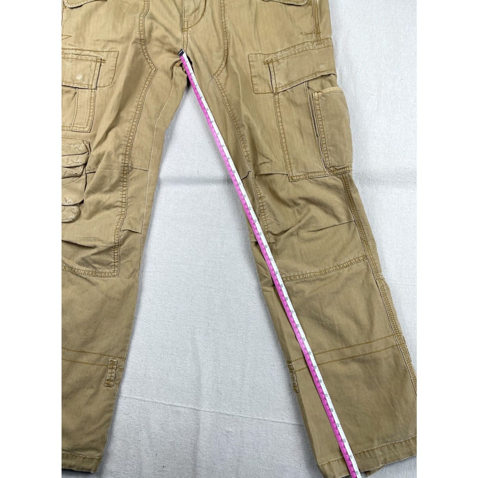 Polo Ralph Lauren VINTAGE Polo Ralph Lauren Military Cargo Pants 33x32 Striped Brown Paratrooper Utility Americana Mens Size US XS / EU 42 / 0 - 7 Thumbnail