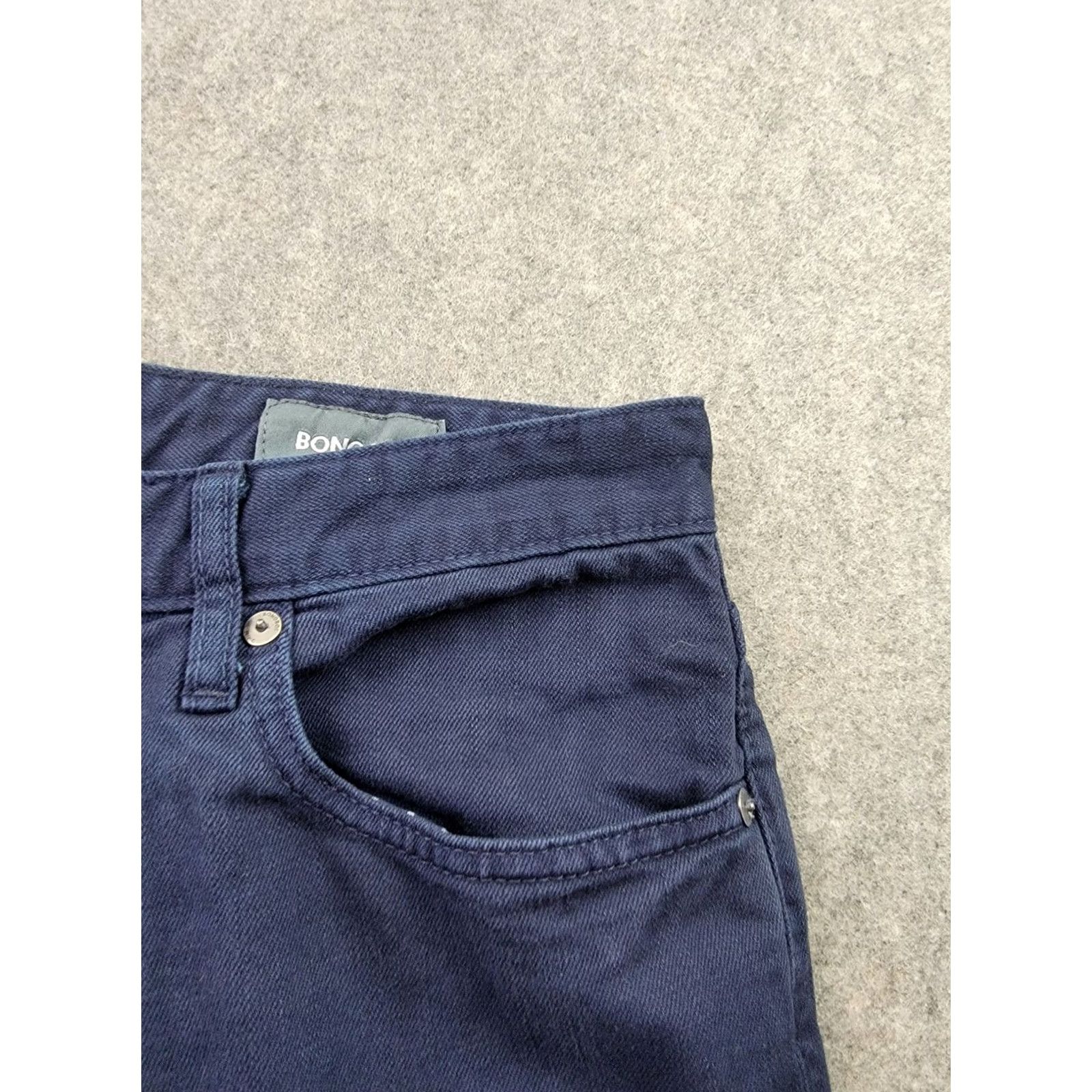 Bonobos Bonobos Jeans Mens 33x30 98 Cotton Spandex Blue Athletic Stretch Straight Leg 5-Pocket Design Regular Vintage: No Size US 33 - 3 Thumbnail