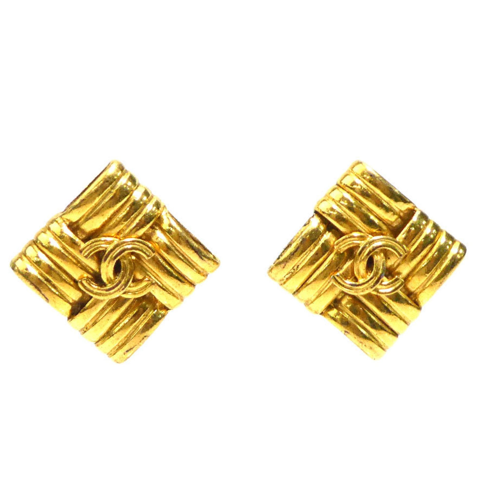Chanel CHANEL Coco Mark Metal Gold Earrings for Women e61368j Size ONE SIZE - 1 Thumbnail