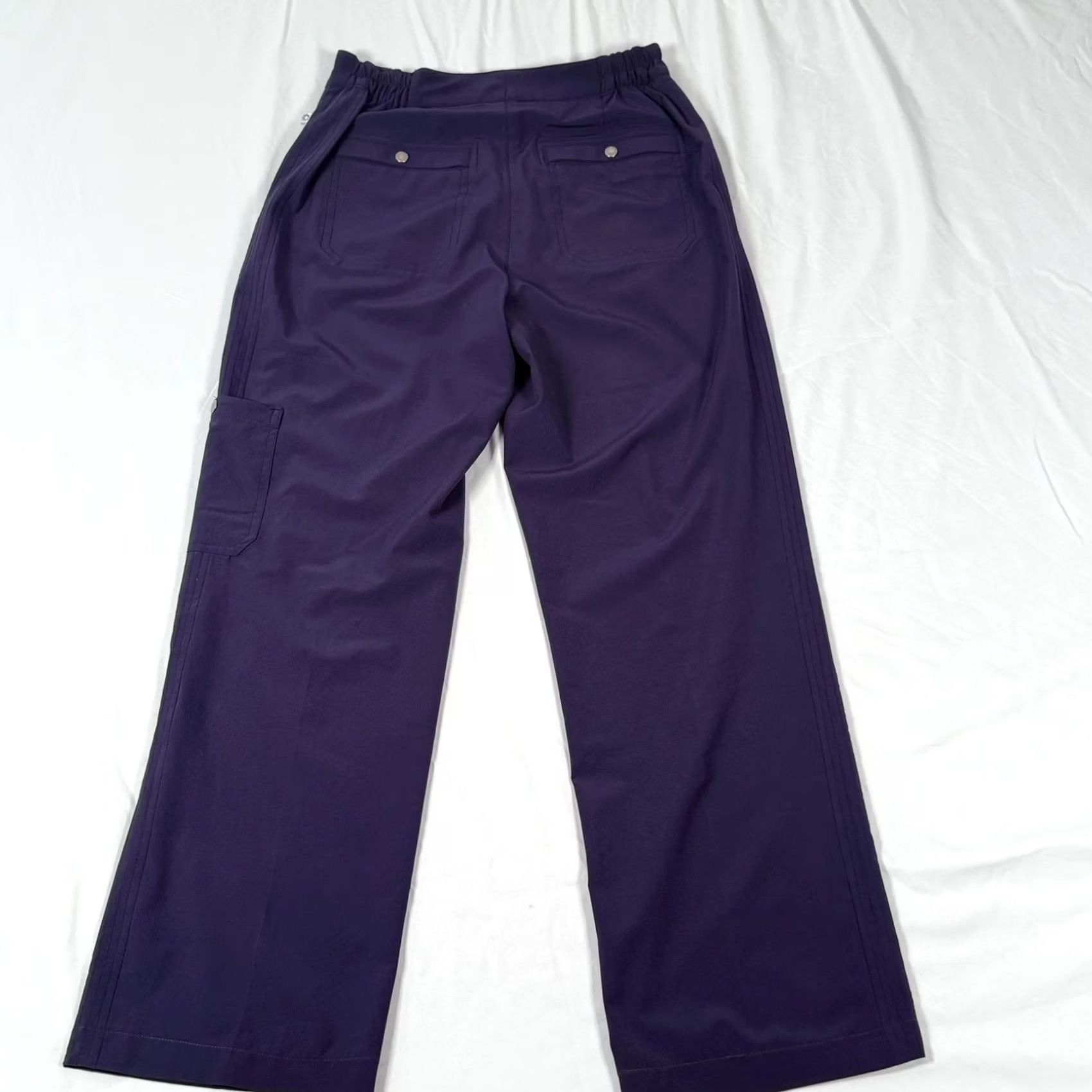 Vintage Chicos Zenergy Pants Womens Small Regular 4 Purple Cargo Zip Pocket Travel Workwear Zip Front Flex Inseam 27 Mens? Size 27" / US 4 / IT 40 - 4 Thumbnail