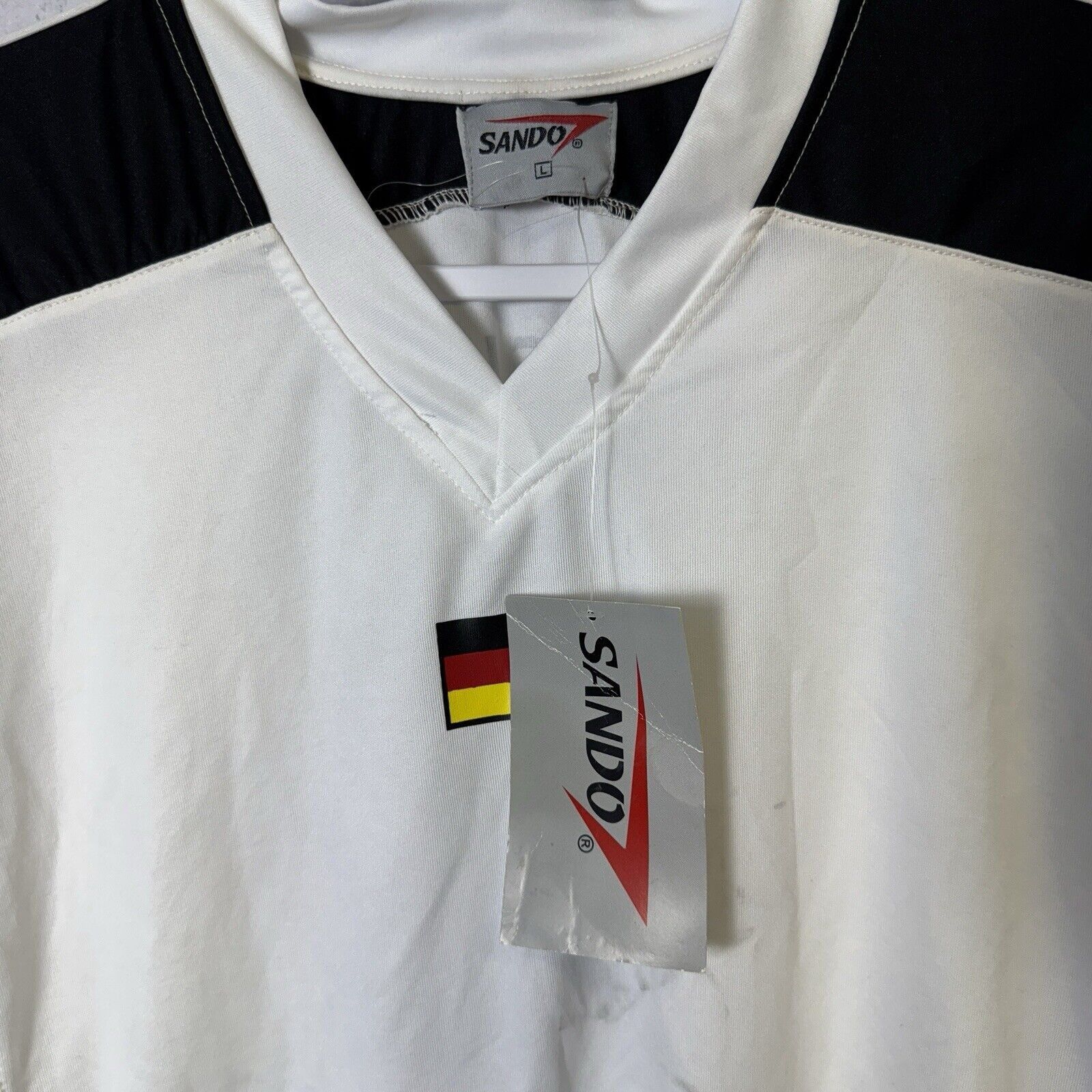 Vintage Vintage Sando Deutschland Soccer Jersey Shirt Mens Large Size US L / EU 52-54 / 3 - 3 Thumbnail