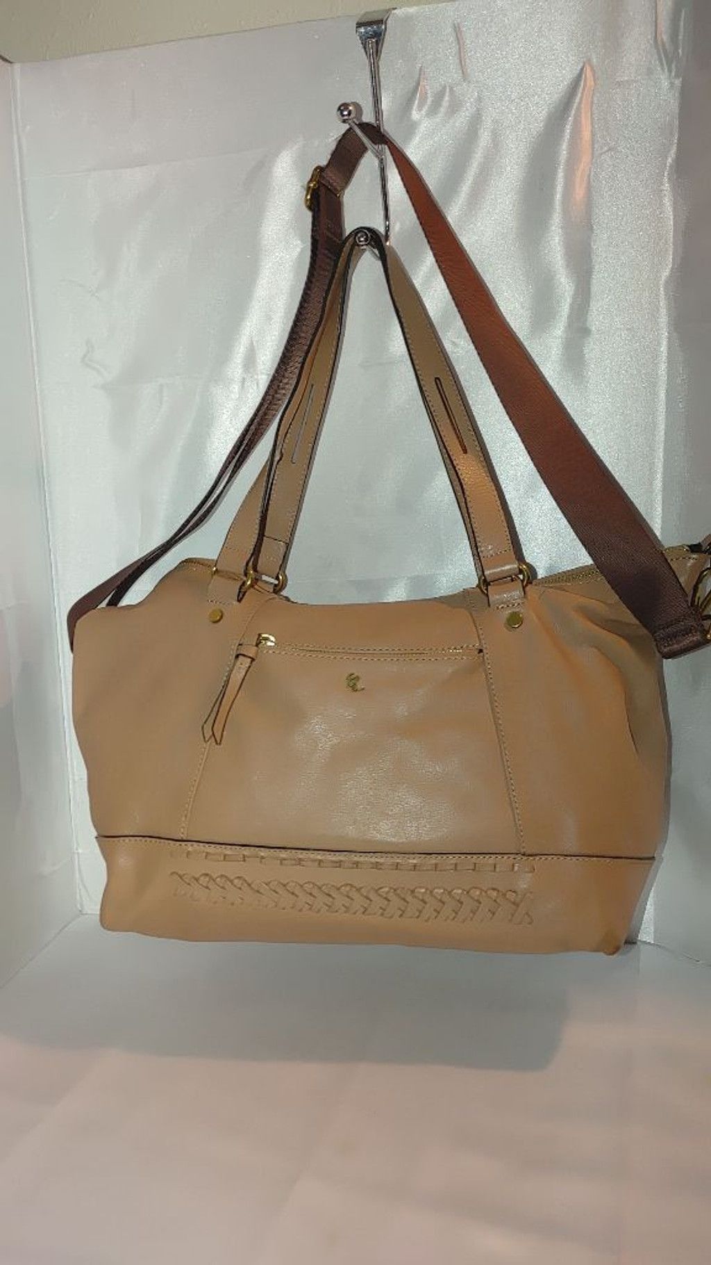Elliott Elliott Lucca Large Caramel Woven Leather Shopper Tote Bag Size ONE SIZE - 2 Thumbnail