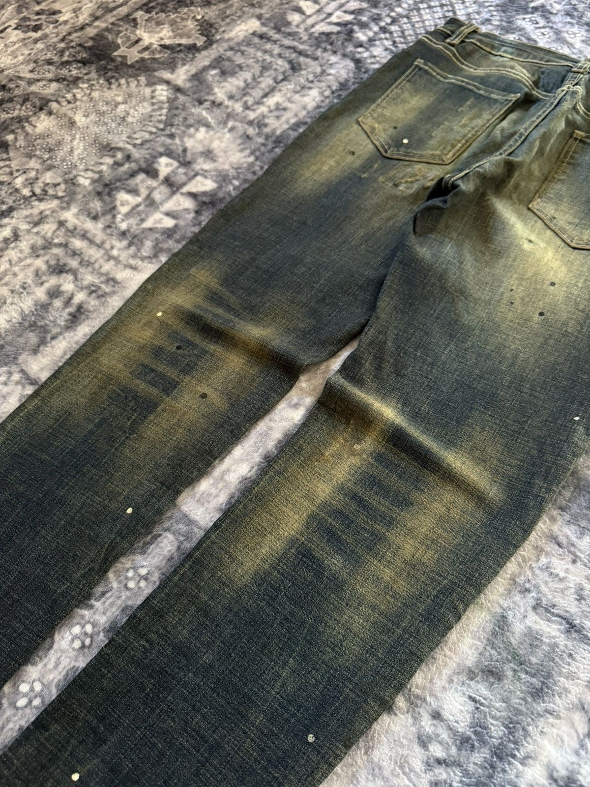 Hysteric Glamour Semantic Design Japan Mud Wash Distressed Tapered Jeans Size US 30 / EU 46 - 16 Thumbnail