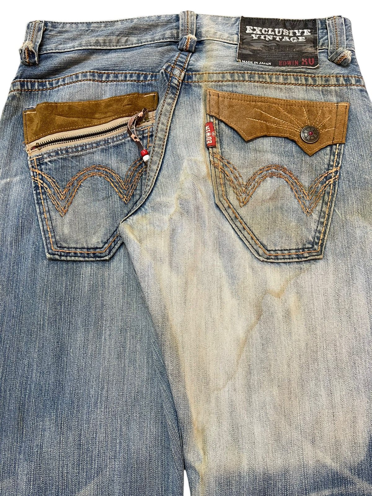 Edwin Edwin XV Exclusive Vintage Mud Faded Wash Style Loose Jeans Size US 32 / EU 48 - 6 Thumbnail