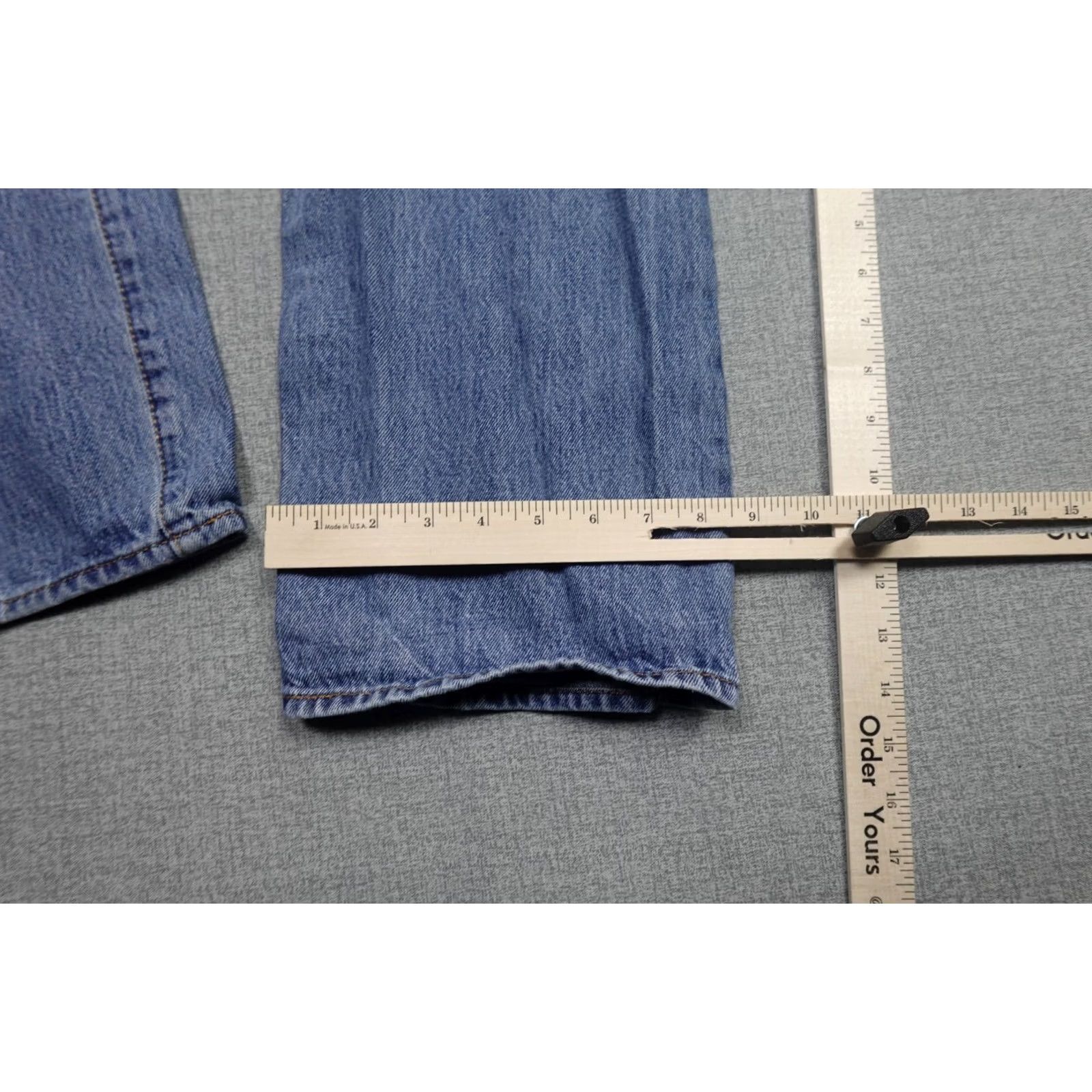 Levi's Levi's 501 Jeans Mens 38x30 Blue Straight Light Wash Button Fly Western Rancher Jeans Size US 38 / EU 54 - 7 Thumbnail