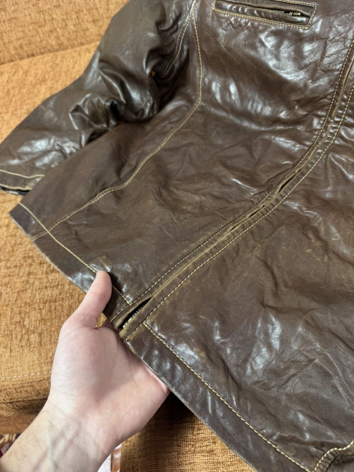 Guess Guess Leather Jacket Classic Style Brown color size XL Size US XL / EU 56 / 4 - 3 Thumbnail
