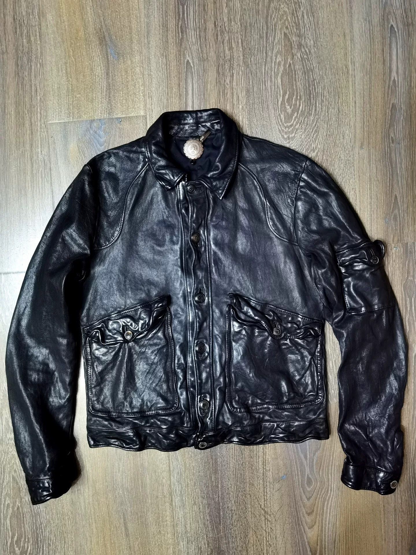 Santacroce Santacroce Buffalo Leather Jacket Size US M / EU 48-50 / 2 - 1 Thumbnail