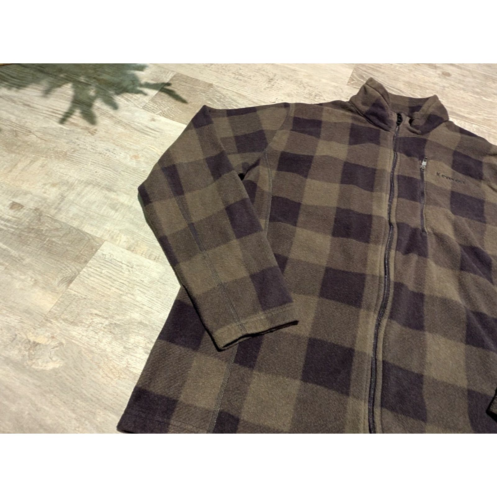 Vintage Everest Men’s Fleece Full Zip Plaid Jacket Dark Green & Black 2XL EUC Size US XXL / EU 58 / 5 - 4 Thumbnail