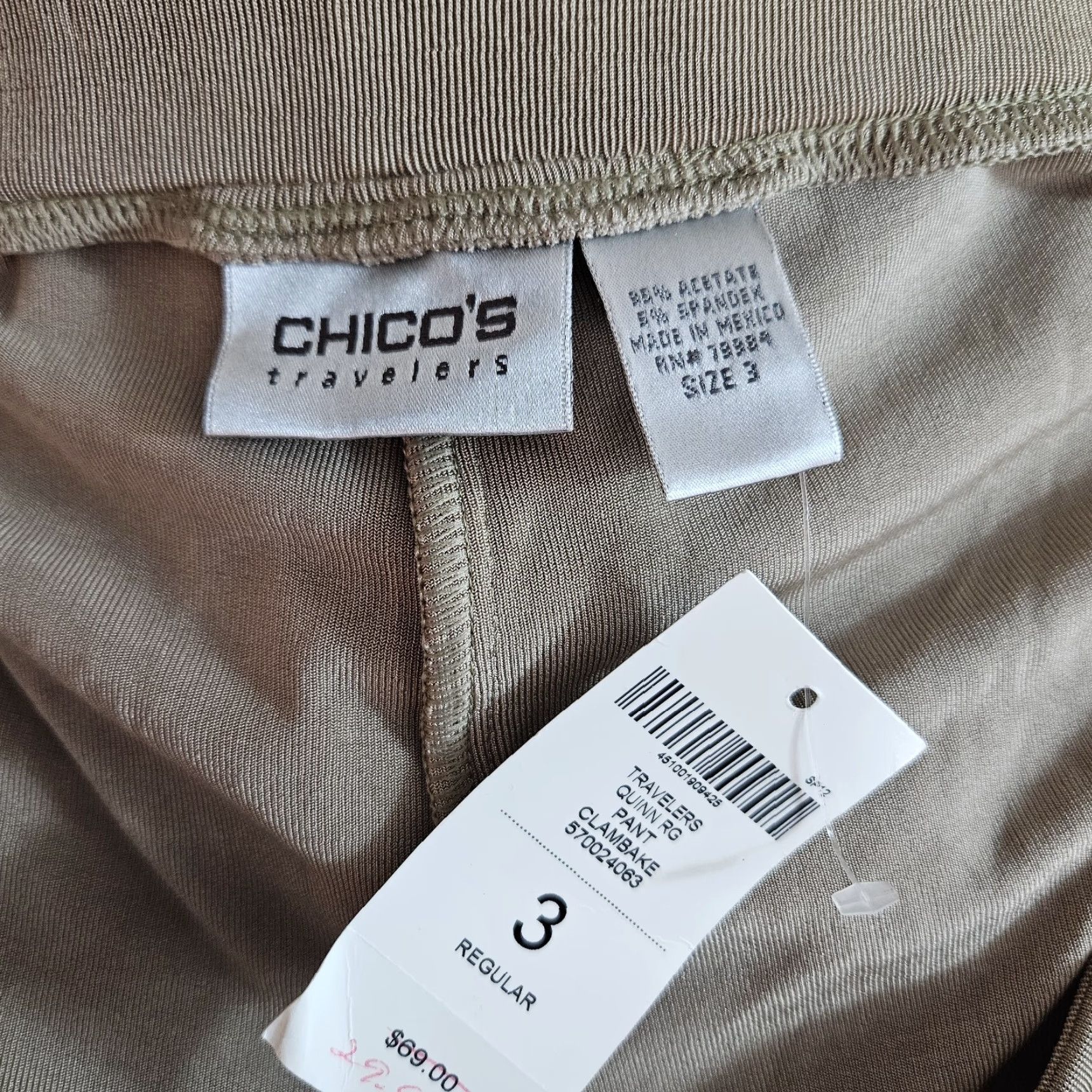 Vintage Chico's Travelers Womens Pants XL Pull On High Rise Travel Dress Pants Brown Size 40" / US 18 - 7 Thumbnail