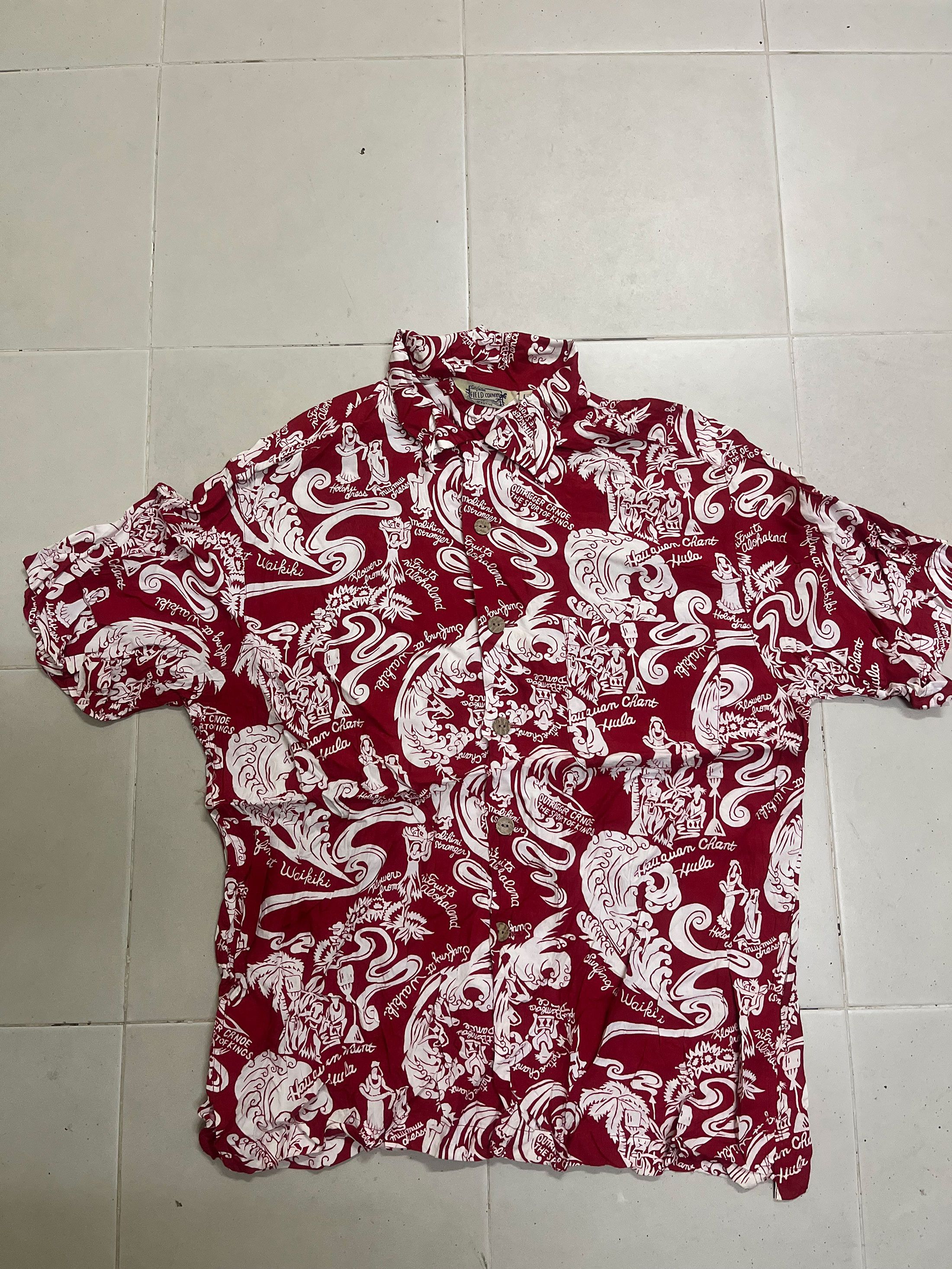 Sci-Fi Fantasy Field Country Aloha Short Sleeve Hawaiian Hawaii Size US L / EU 52-54 / 3 - 1 Thumbnail