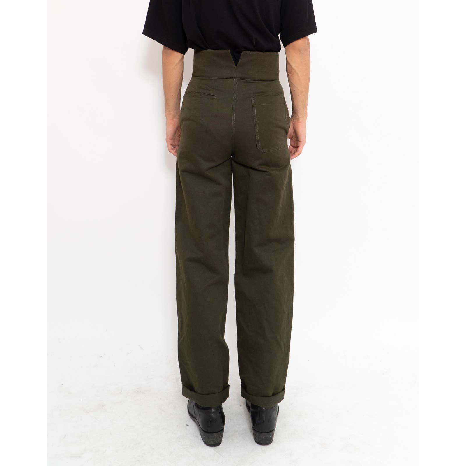Haider Ackermann SS20 Trooper Khaki Workwear Trousers Sample Size US 30 / EU 46 - 4 Thumbnail
