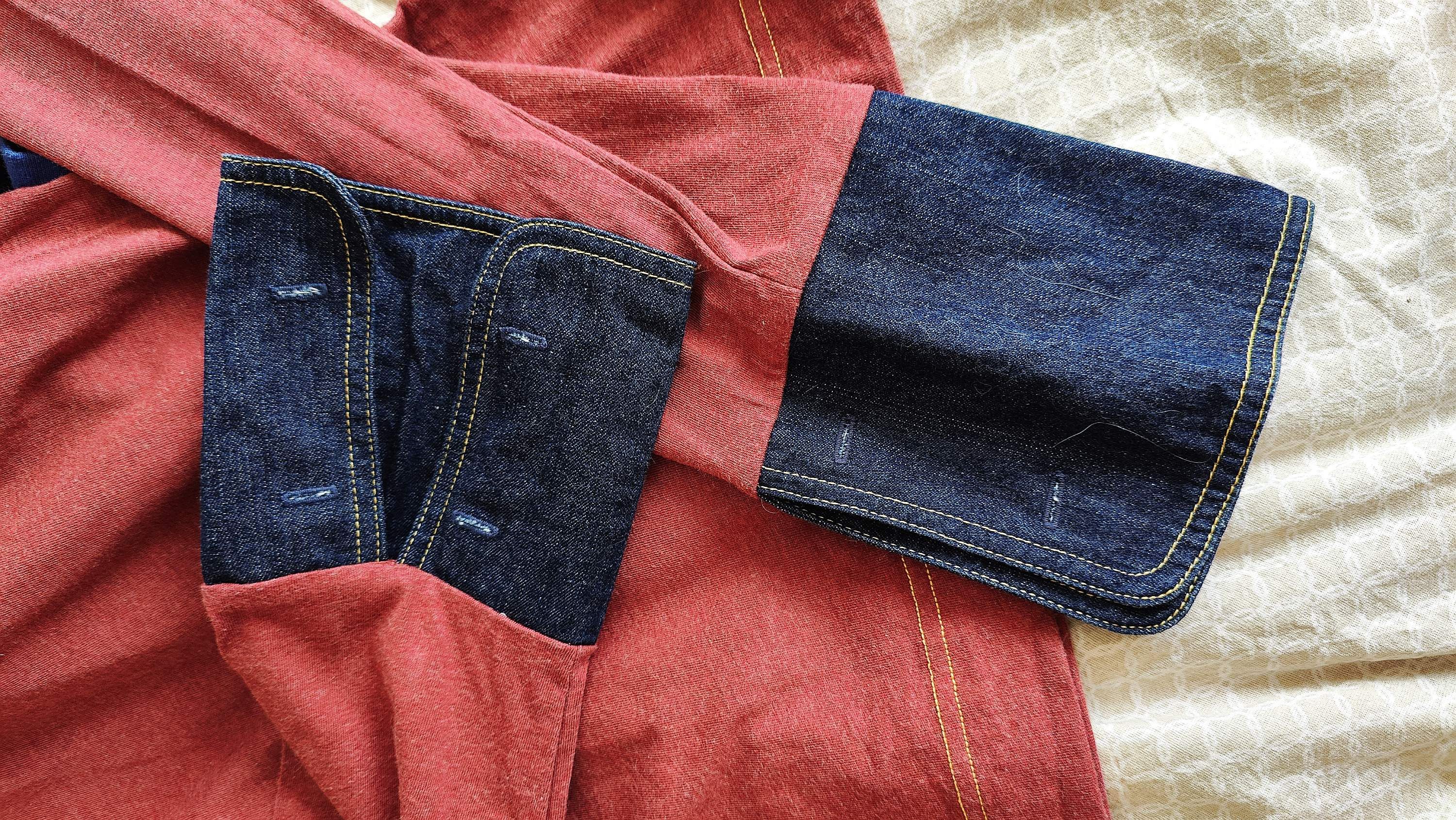 Evisu × Japanese Brand Evisu EIU Spell Out Denim Cuffs Longsleeve Size US XL / EU 56 / 4 - 7 Thumbnail