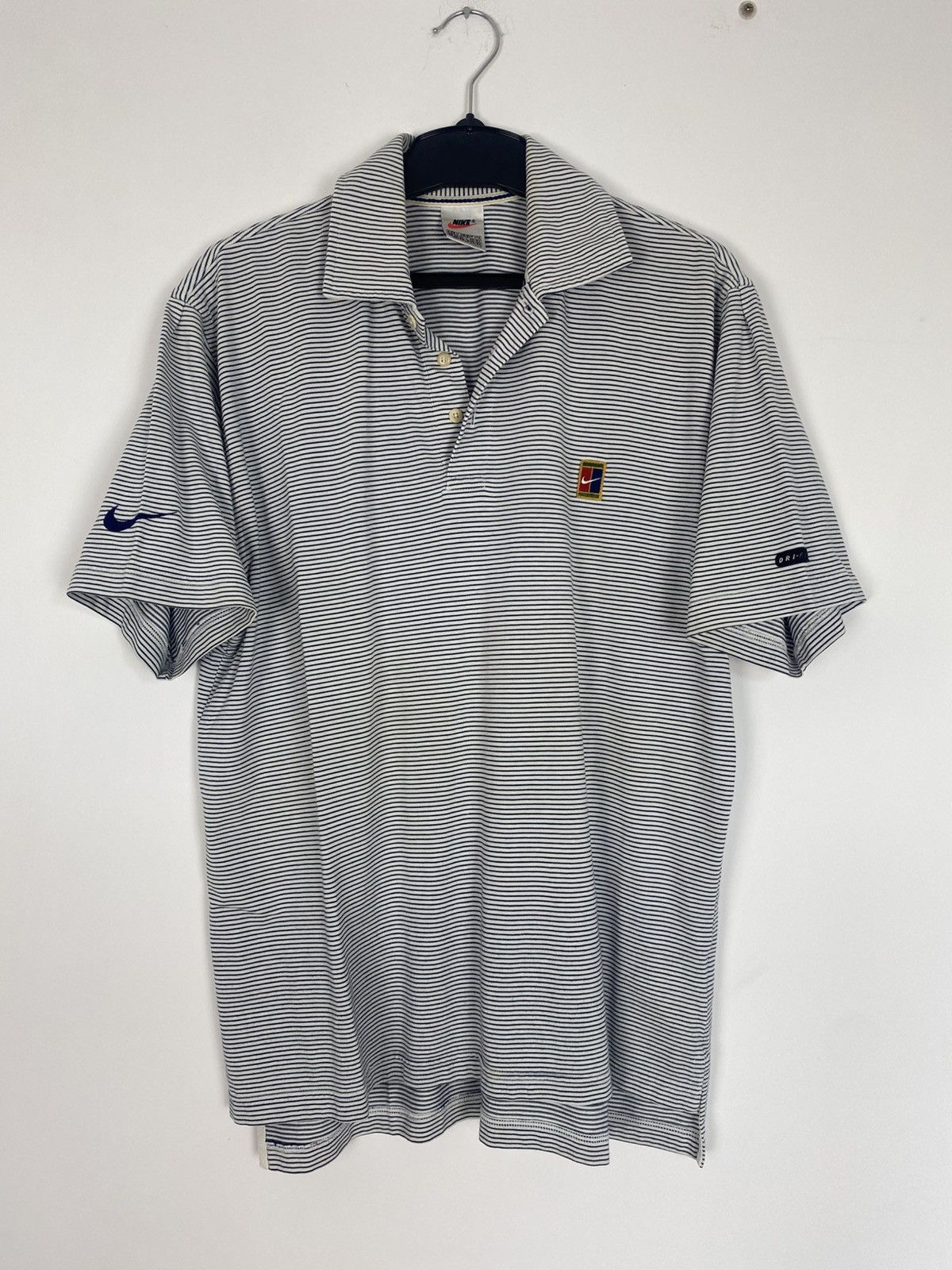 Nike Nike Vintage Polo Striped 90s Tennis Andre Agassi rare M y2k Size US M / EU 48-50 / 2 - 3 Thumbnail