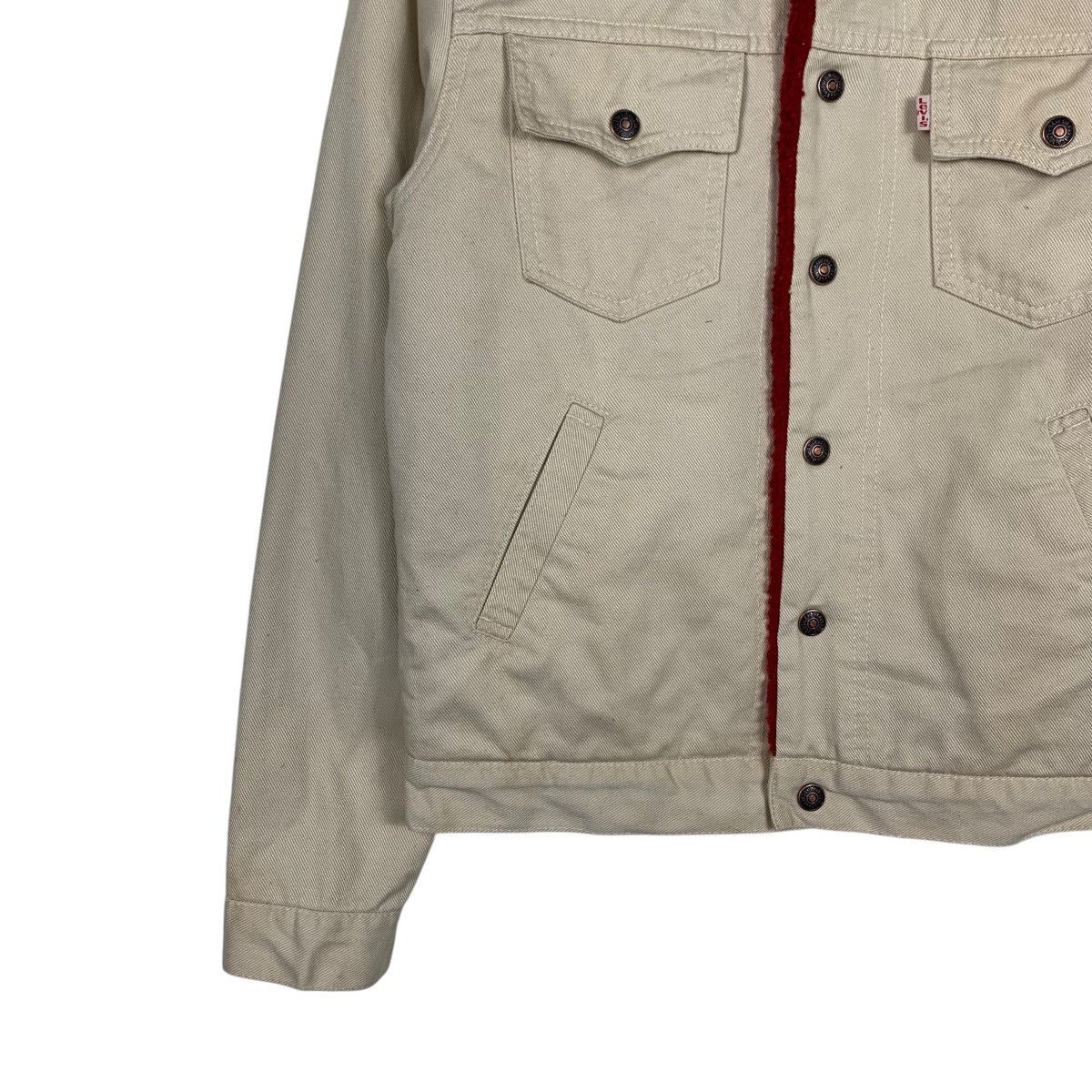 Levi's LEVIS Red Fleece Lined Beige Denim Jacket #1931-C84 Size M / US 6-8 / IT 42-44 - 3 Thumbnail