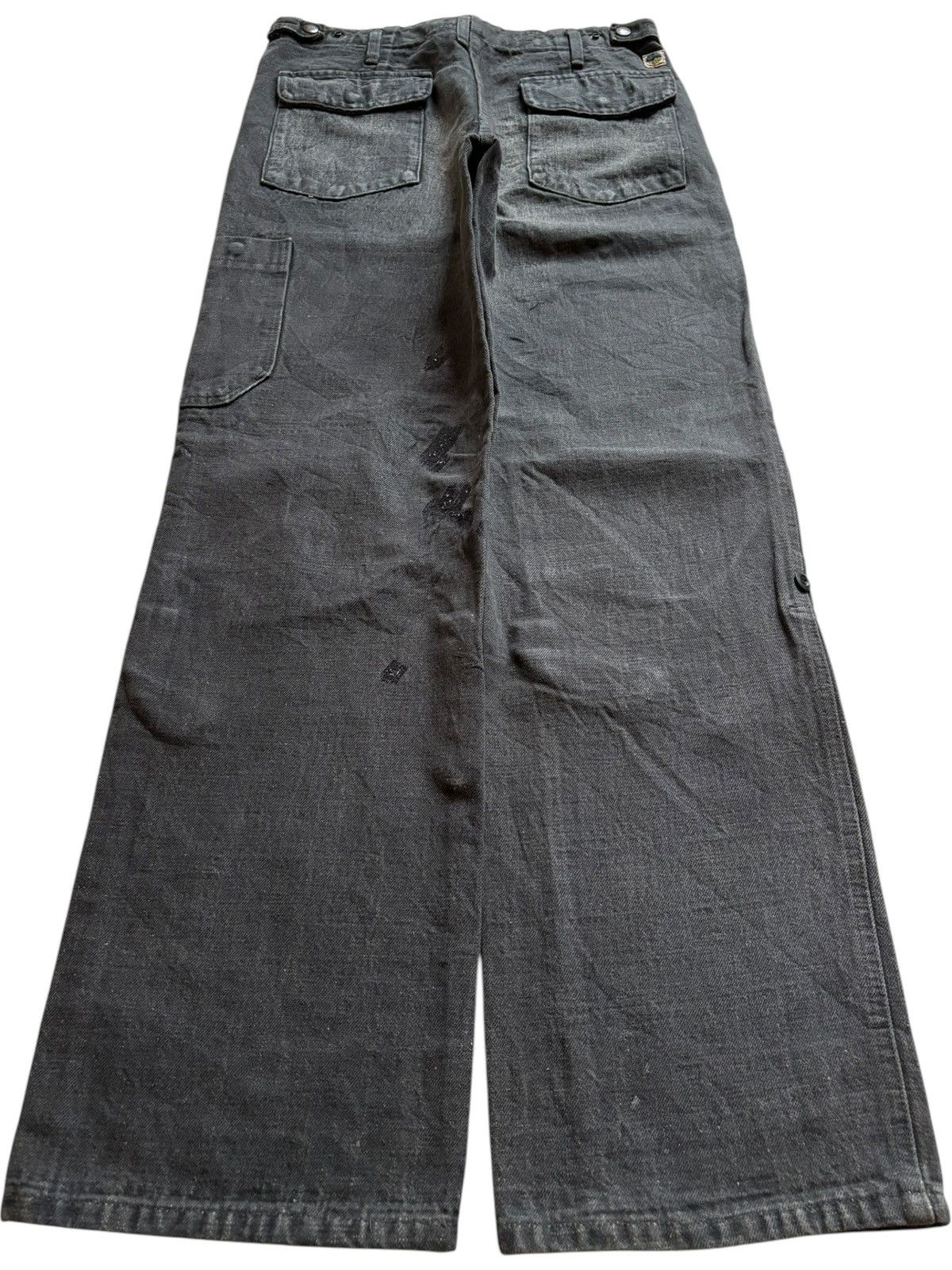 Japanese Brand Vintage Go West Faded Wash Tactical Loose Baggy Jeans Size US 31 - 2 Thumbnail