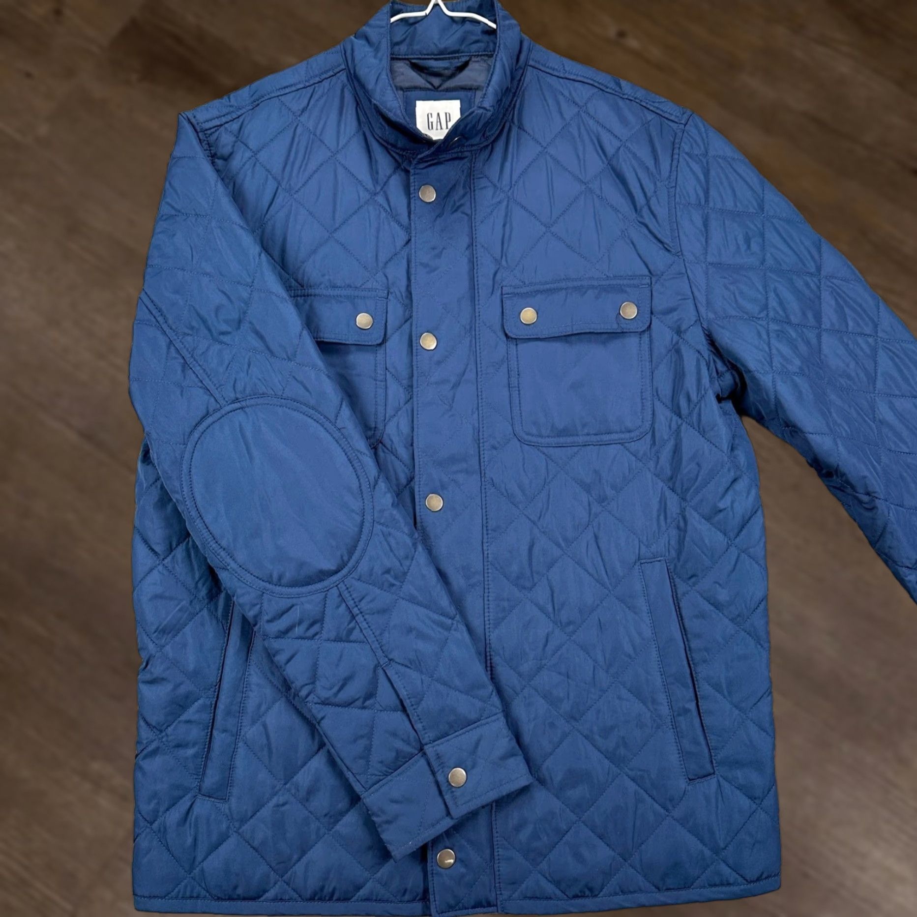 Gap GAP Jacket Womens Medium Quilted Blue Barn Utility Pockets Snap Button Outdoor Size M / US 6-8 / IT 42-44 - 1 Thumbnail