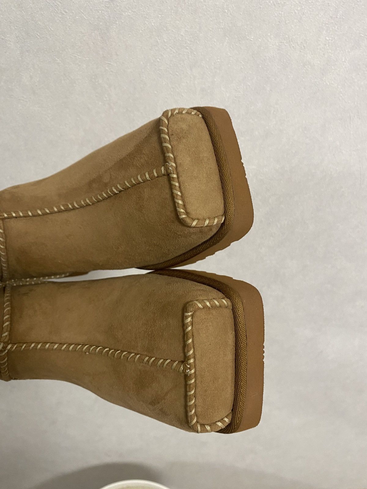 Eckhaus Latta Ugg X Eckhaus Latta Square Toe Camel Suede Boots Size: 37 Size US 7 / IT 37 - 8 Thumbnail