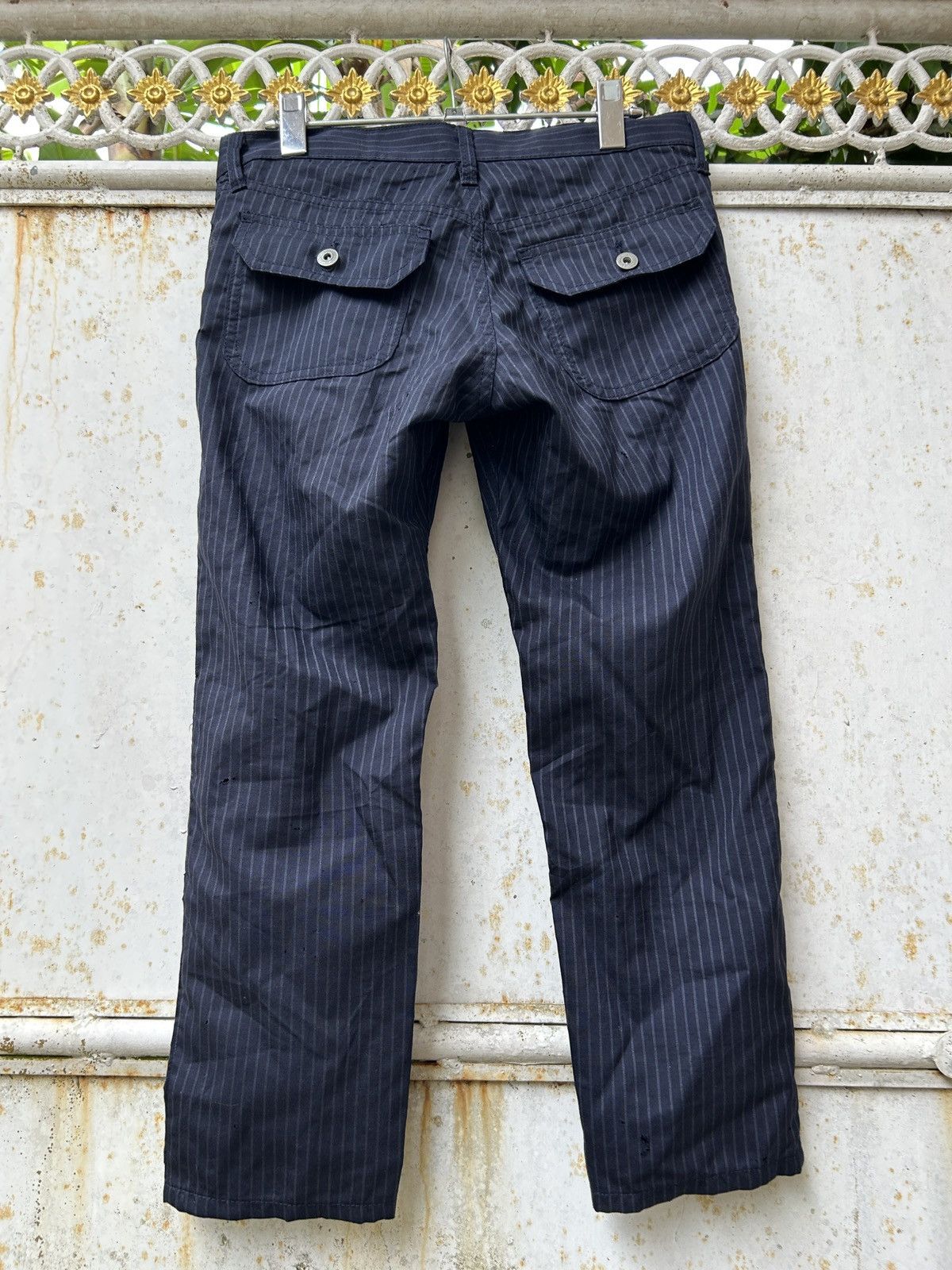 Junya Watanabe Junya Watanabe Man COMME des GARCONS MAN Pink Striped Pants Size US 30 / EU 46 - 9 Thumbnail
