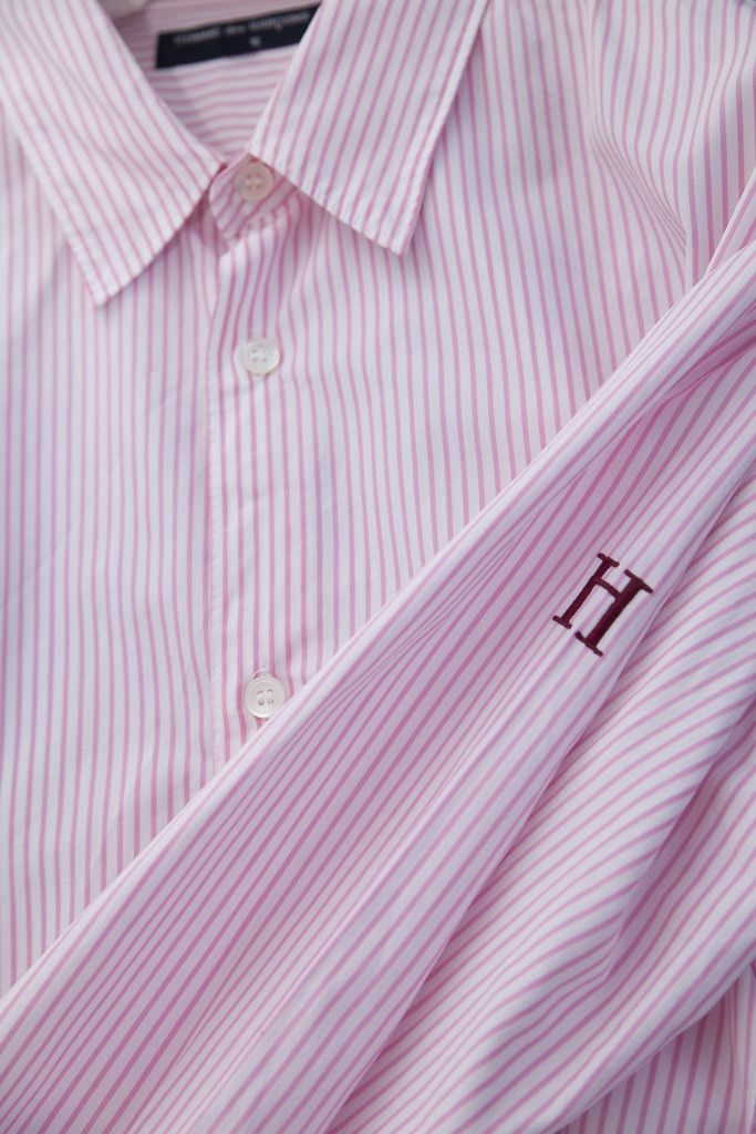 Comme des Garcons Homme 2008 pink striped shirt Size 40R - 5 Thumbnail