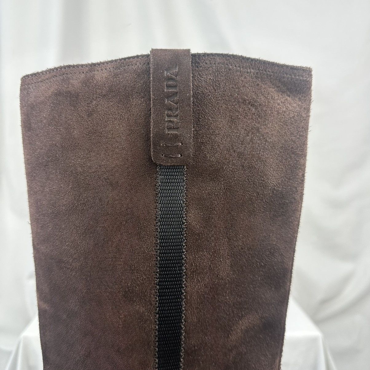 Prada Prada Brown Suede Mid Calf Western Boots Size US 11 / IT 41 - 6 Thumbnail