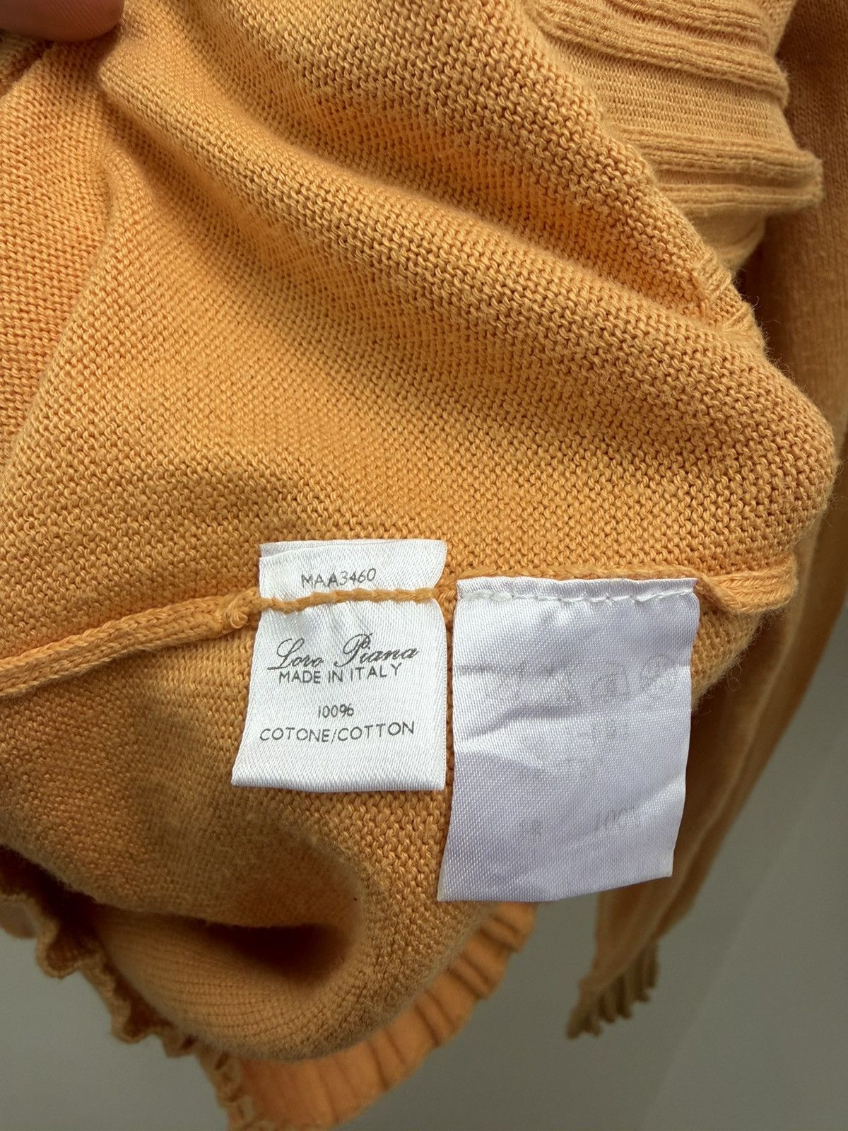 Loro Piana Loro Piana Button Mock Neck Sweater Peach Orange Size US M / EU 48-50 / 2 - 6 Thumbnail