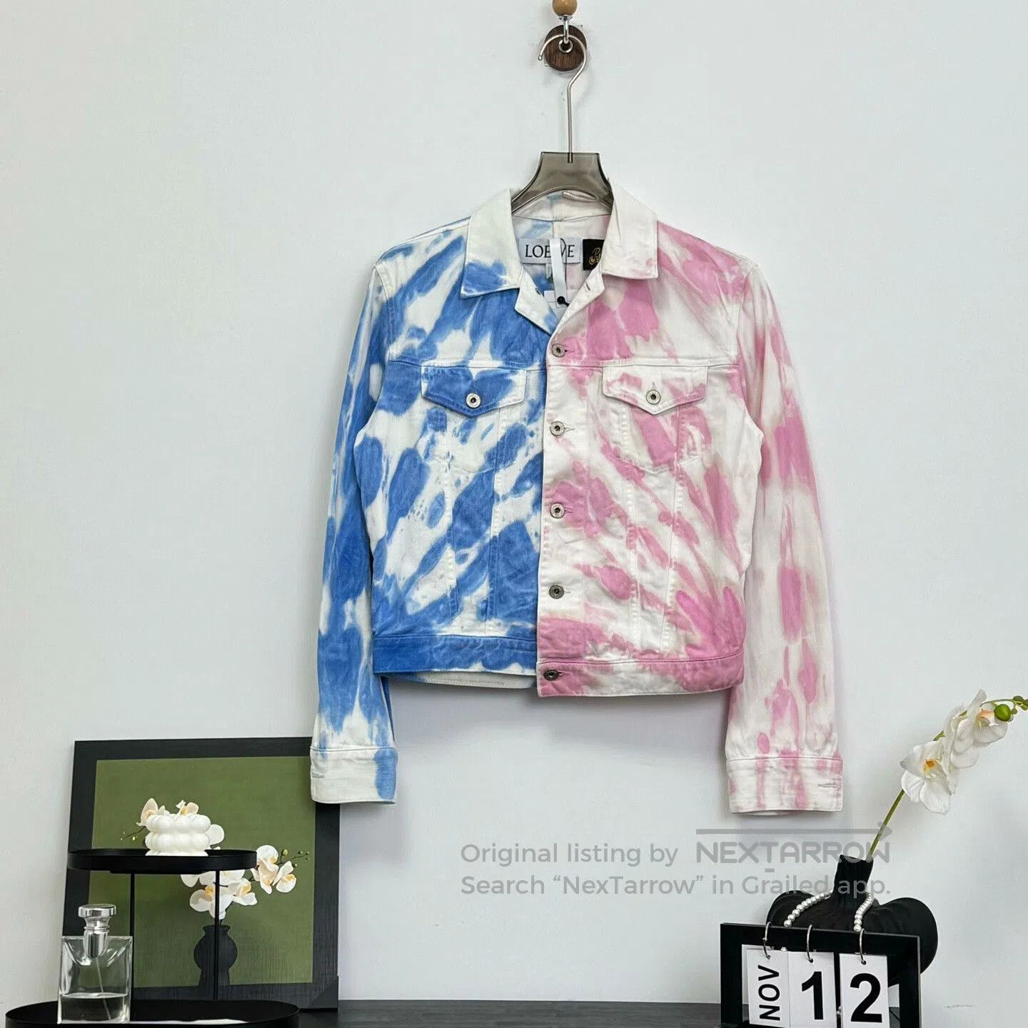 Loewe Irregular Tie-Dye Denim Jacket.