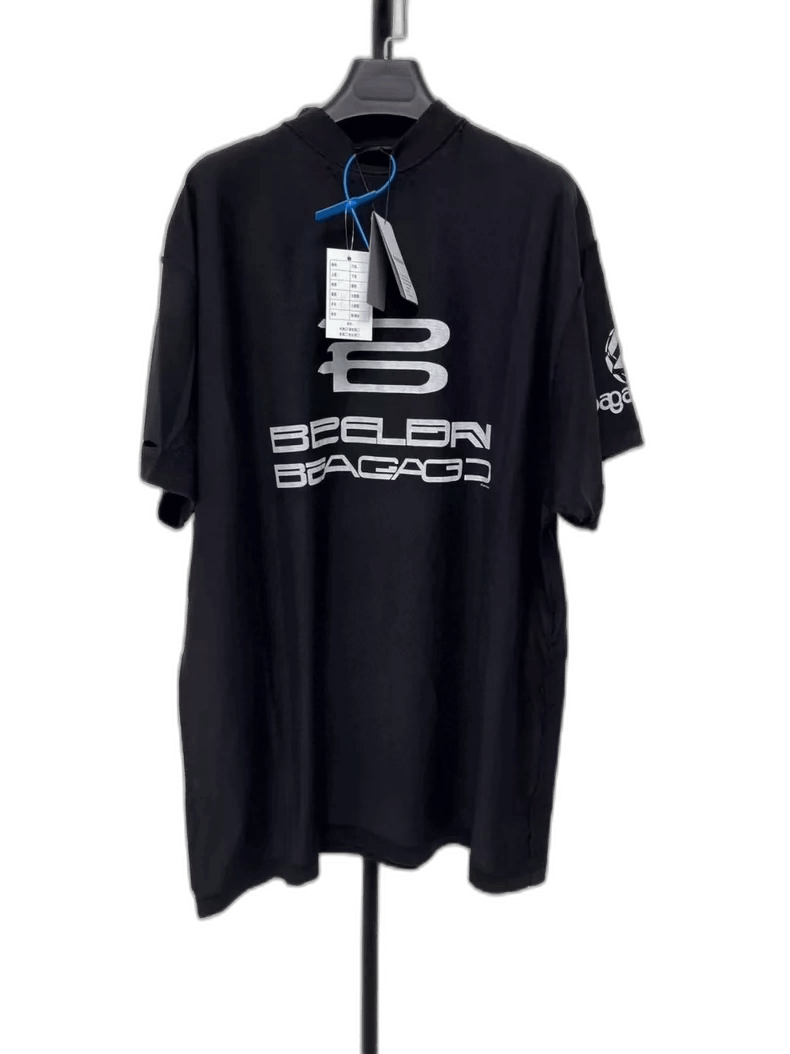 Balenciaga Balenciaga Black Logo Short Sleeve Tee Size US S / EU 44-46 / 1 - 1 Thumbnail