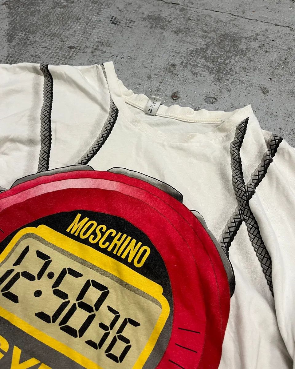 Moschino Moschino White Stopwatch Gym Sport T-Shirt Size US L / EU 52-54 / 3 - 5 Thumbnail