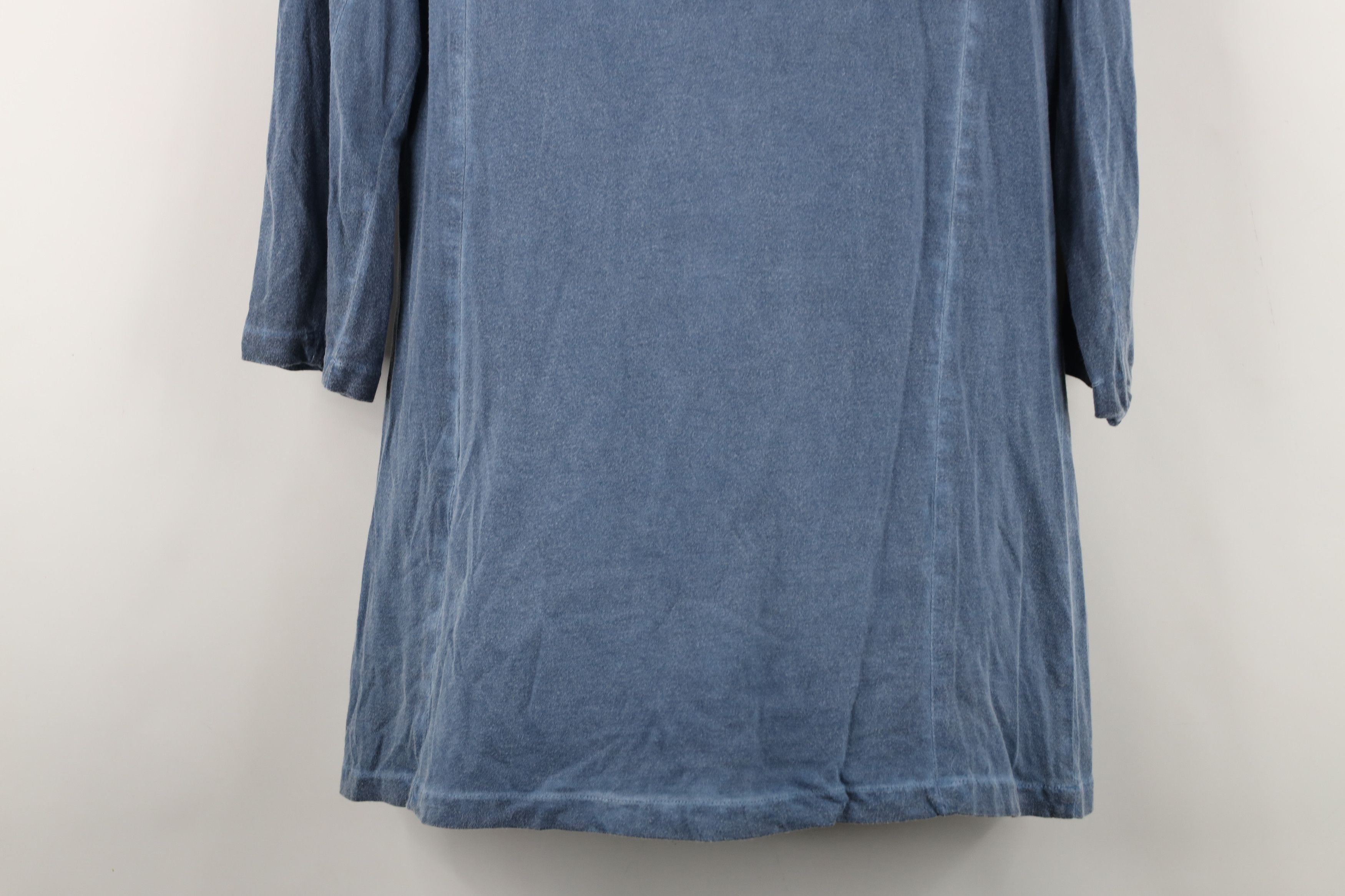 Vintage Vintage 90s Y2K Lagenlook Lace Flower Knit T-Shirt Blue Size S / US 4 / IT 40 - 15 Thumbnail