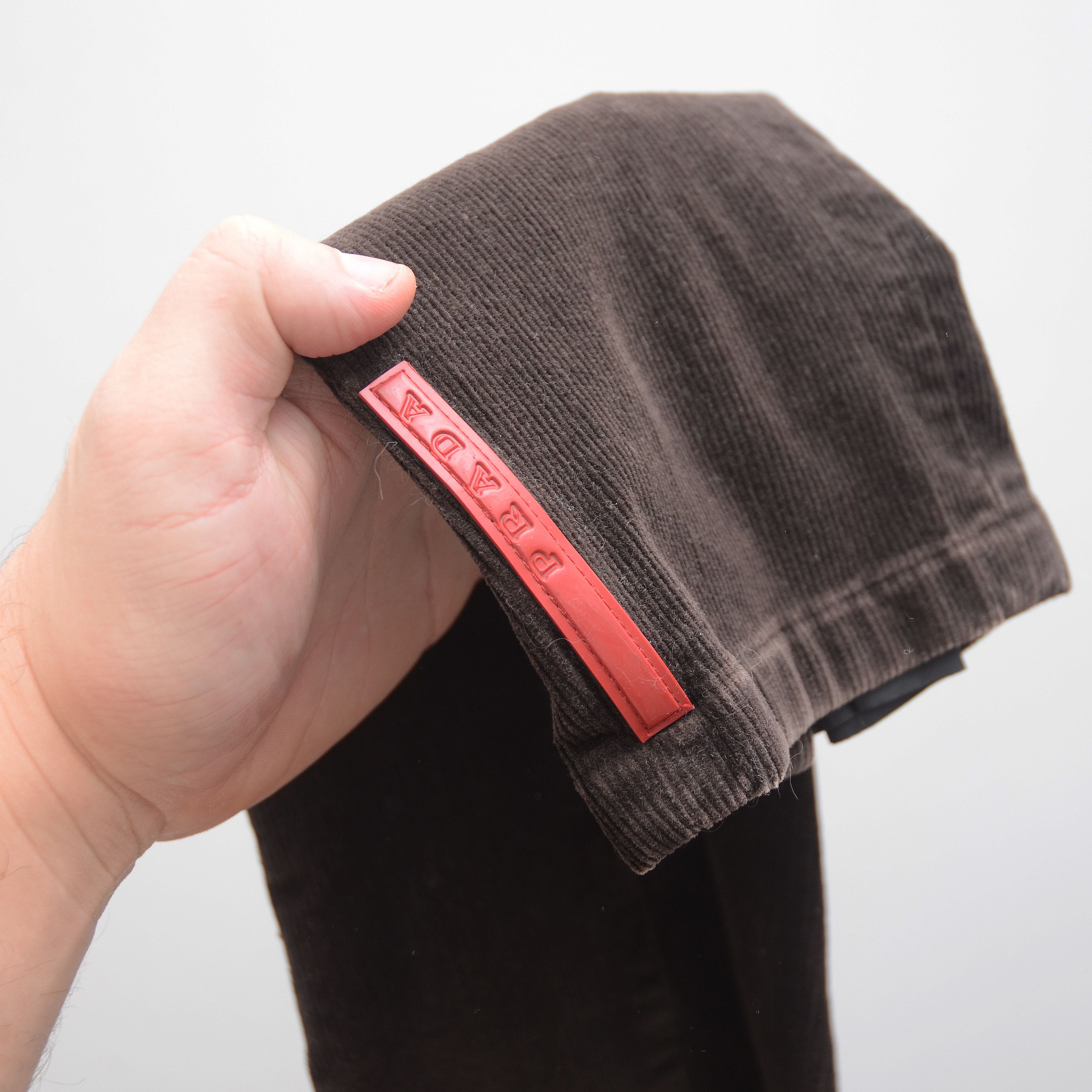 Prada Prada Linea Rossa Vintage Corduroy Brown Pants Sz 40 00s Y2K Size 40" / US 18 - 5 Thumbnail