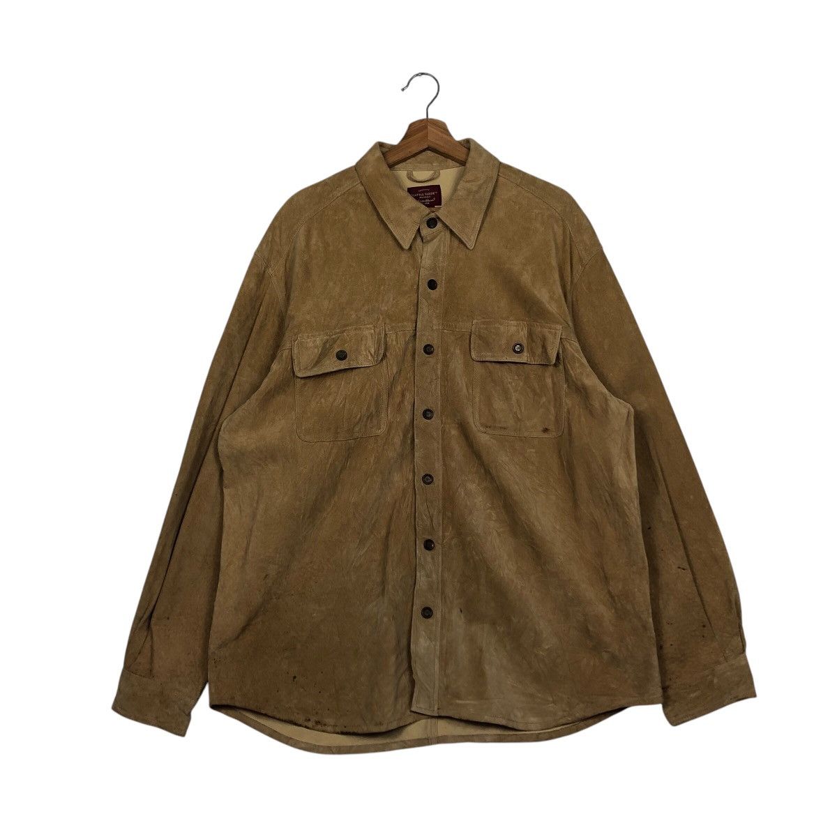Eddie Bauer Vintage Biker Button Leather Jacket Eddie Bauer IsseyMiyake Size US XL / EU 56 / 4 - 2 Thumbnail
