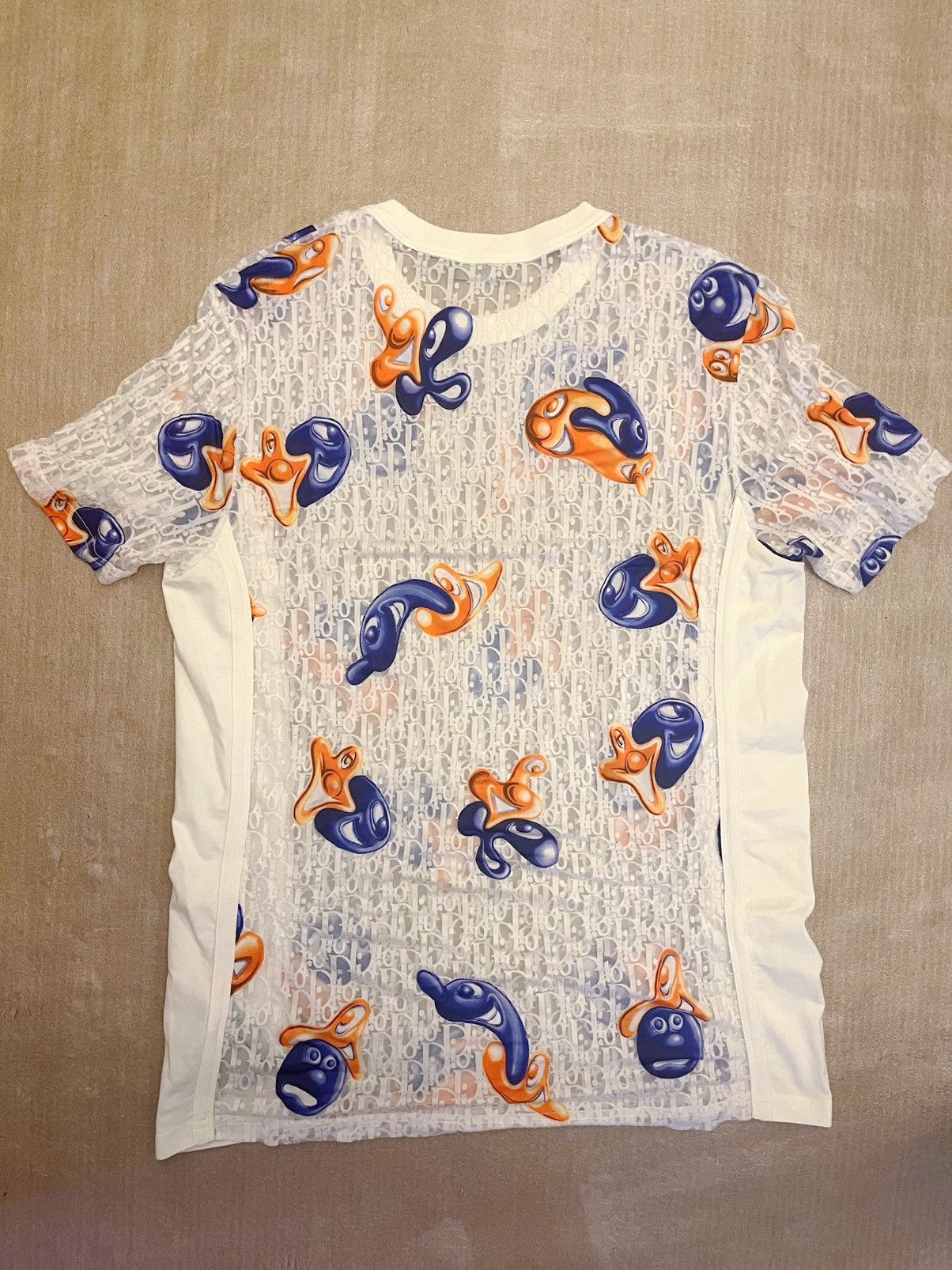 Dior Dior silk fishnet logo T-shirt Size US L / EU 52-54 / 3 - 6 Thumbnail