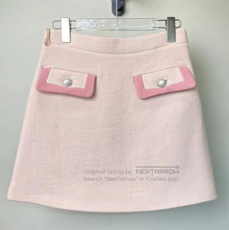 Miu Miu Miu Miu Pink Wool Women's Skirt . Size 23" - 1 Thumbnail