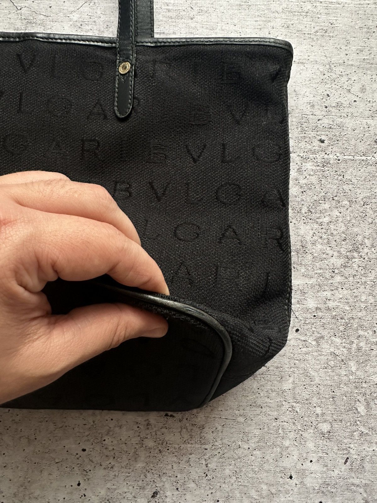 Bvlgari × Vintage Women's Bvlgari Monogram Black Handle Bag Size ONE SIZE - 7 Thumbnail