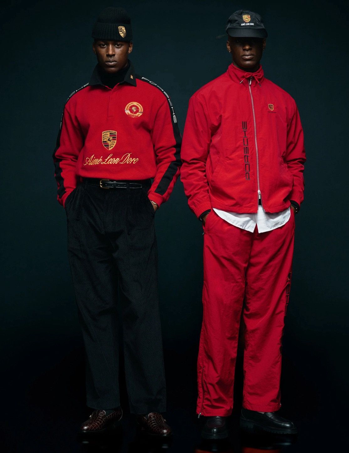 Aime Leon Dore × Porsche Design Aime Leon Dore ALD / Porsche Nylon Track Jacket Tango Red XL Size US XL / EU 56 / 4 - 2 Thumbnail