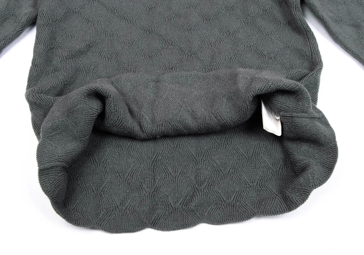 Comme des Garcons Homme Plus Wool Zigzag Knit Turtleneck Sweater in Gray Size M Size US M / EU 48-50 / 2 - 8 Thumbnail