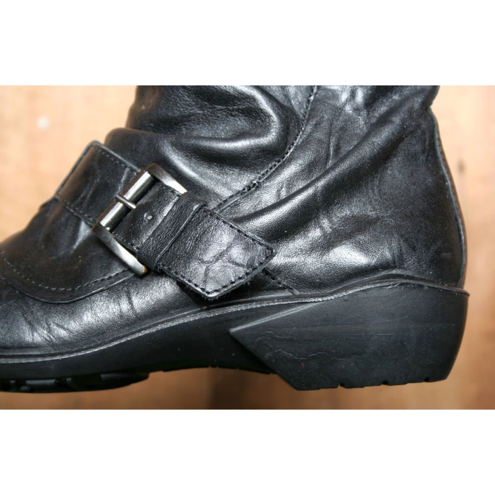 Vintage ROMIKA Citylight Black Leather Dual Strap Side Zip Ankle Boots Women 6.5 EUR 37 UK 37? Size US 7 / IT 37 - 6 Thumbnail