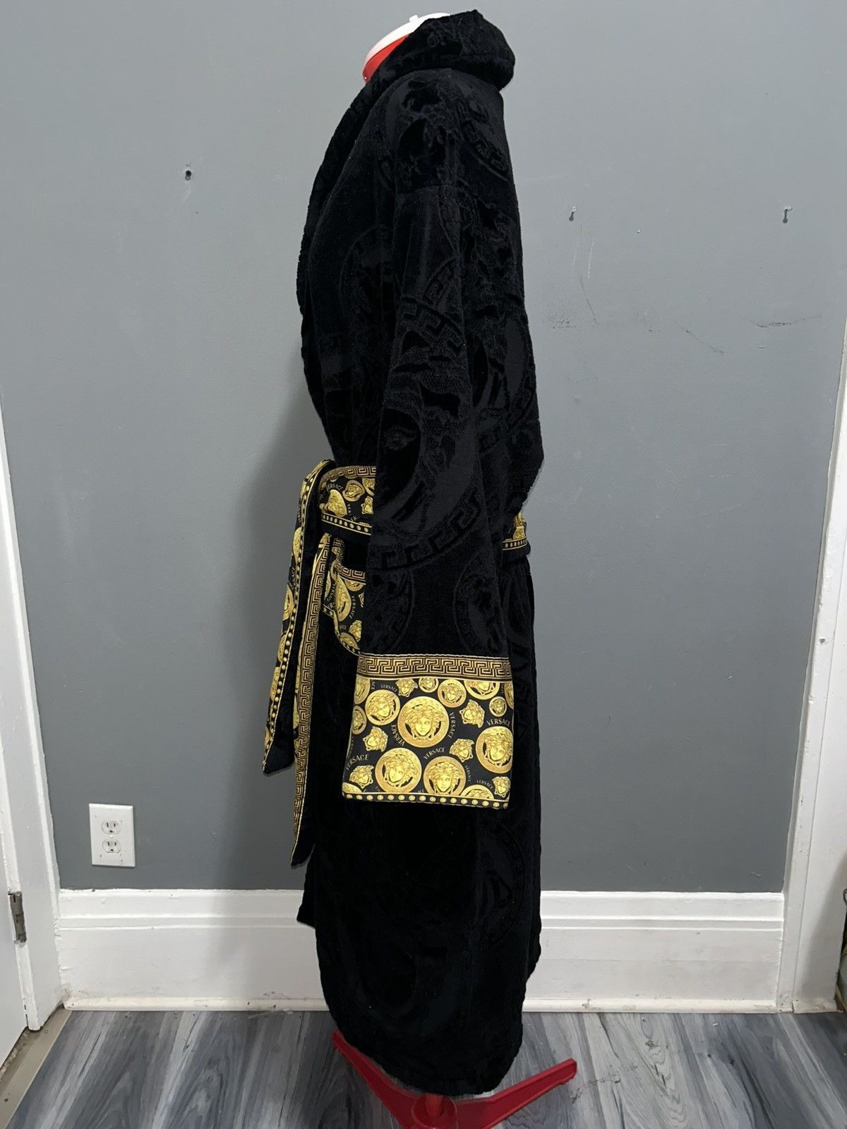 Versace Versace Medusa Amplified Black Cotton Bathrobe Unisex XL Size ONE SIZE - 8 Thumbnail