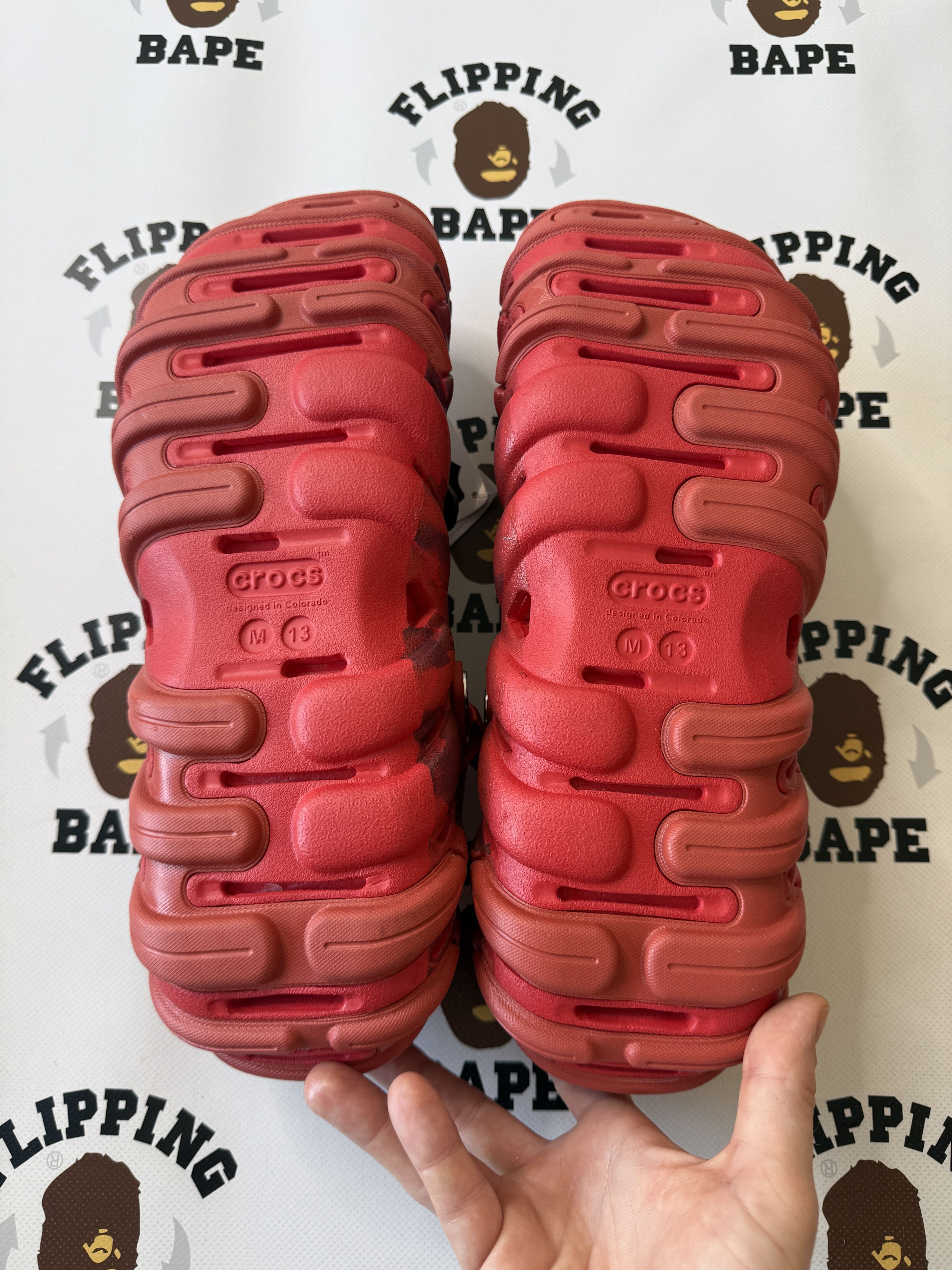 Bape × Crocs BAPE X CROCS ECHO RED Size US 13 / EU 46 - 12 Thumbnail