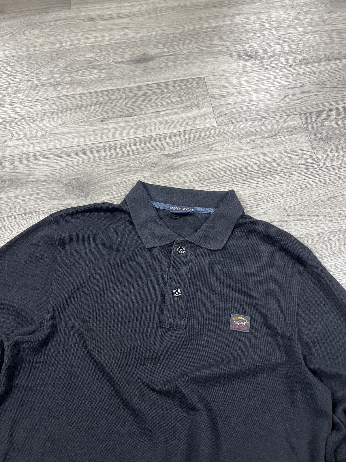 Paul & Shark PAUL & SHARK Black Long Sleeve Polo SIZE L Size US L / EU 52-54 / 3 - 4 Thumbnail